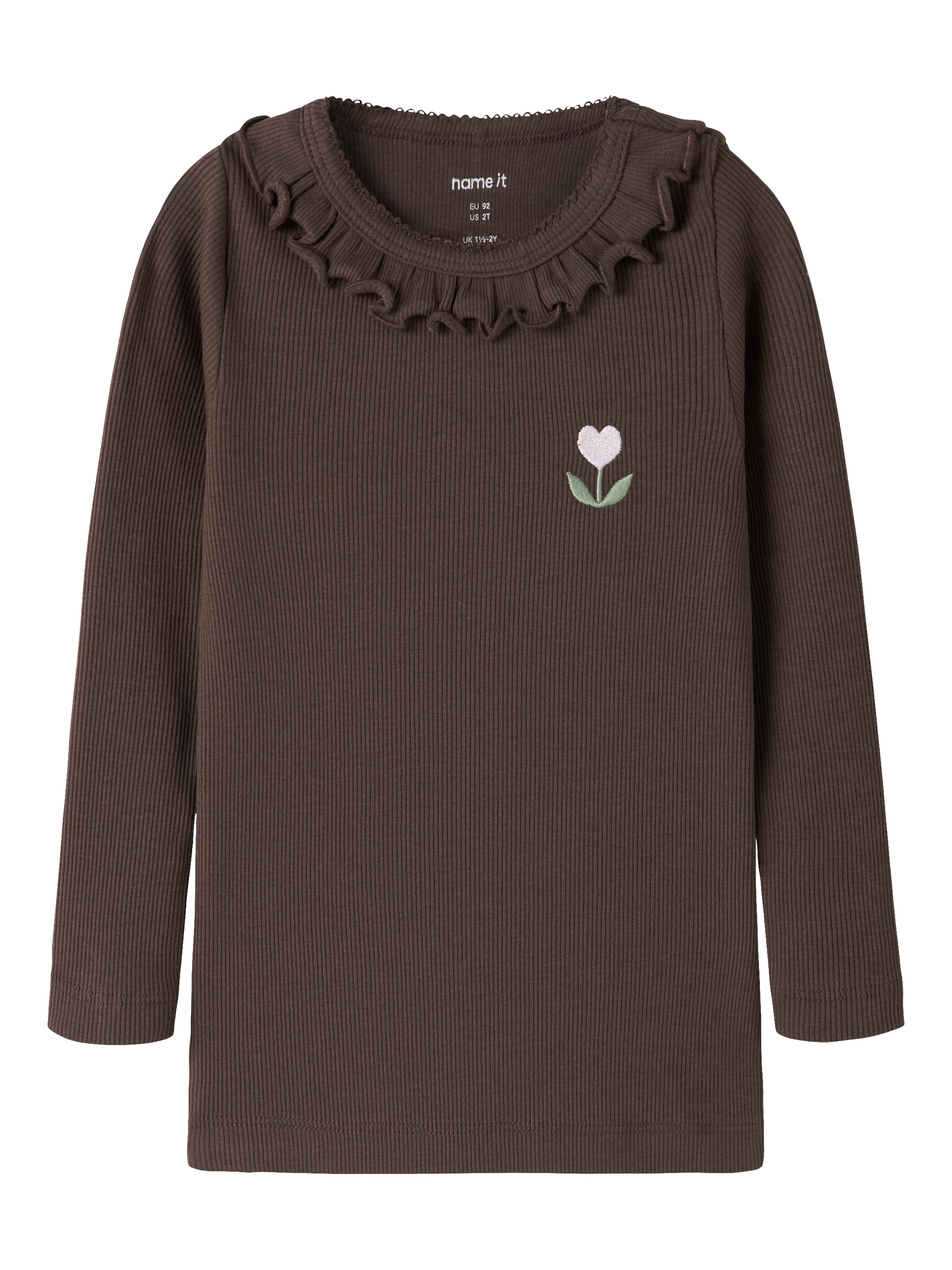 Name It - Naisy LS Slim Top - Chocolate Brown