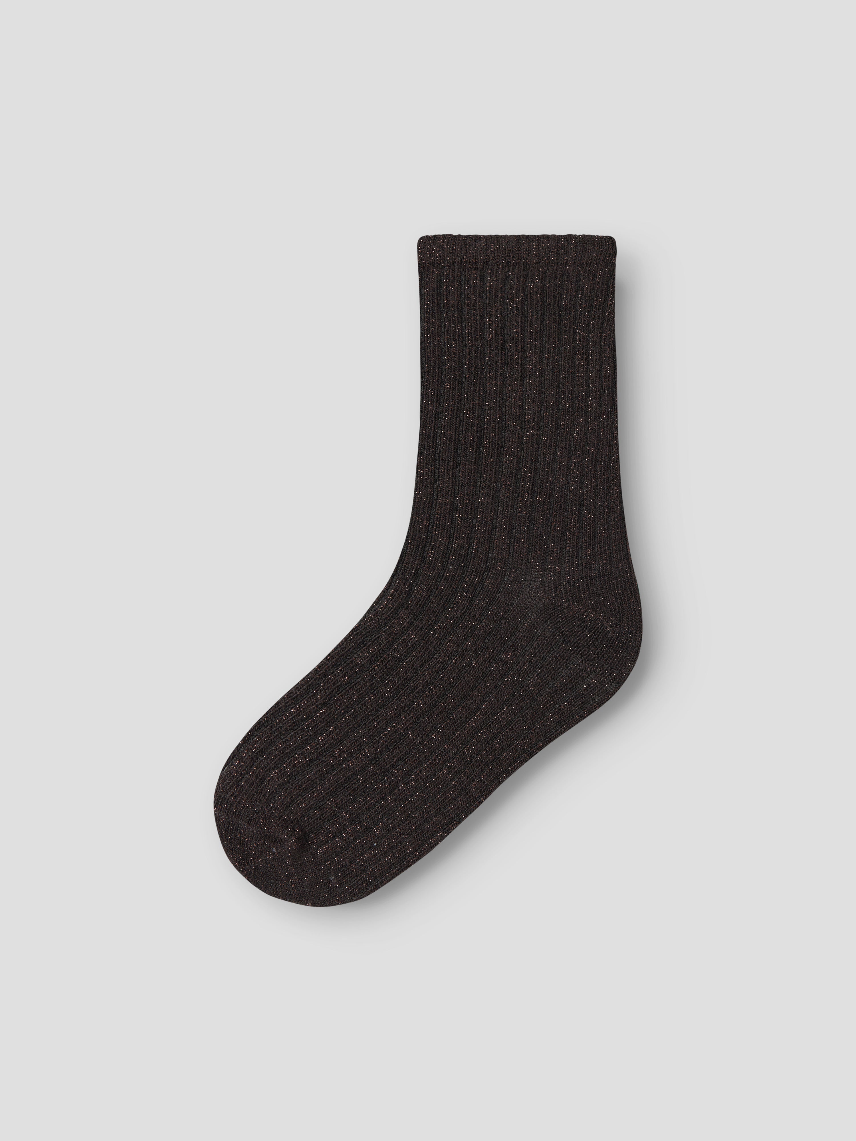 Name It - Nobba Glitter Sock - Chocolate Plum