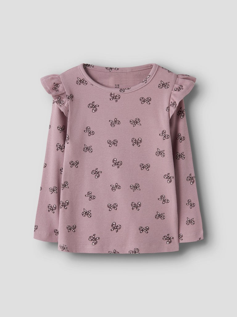 Name It Rulies - LS Slim Top - Mauve Shadows
