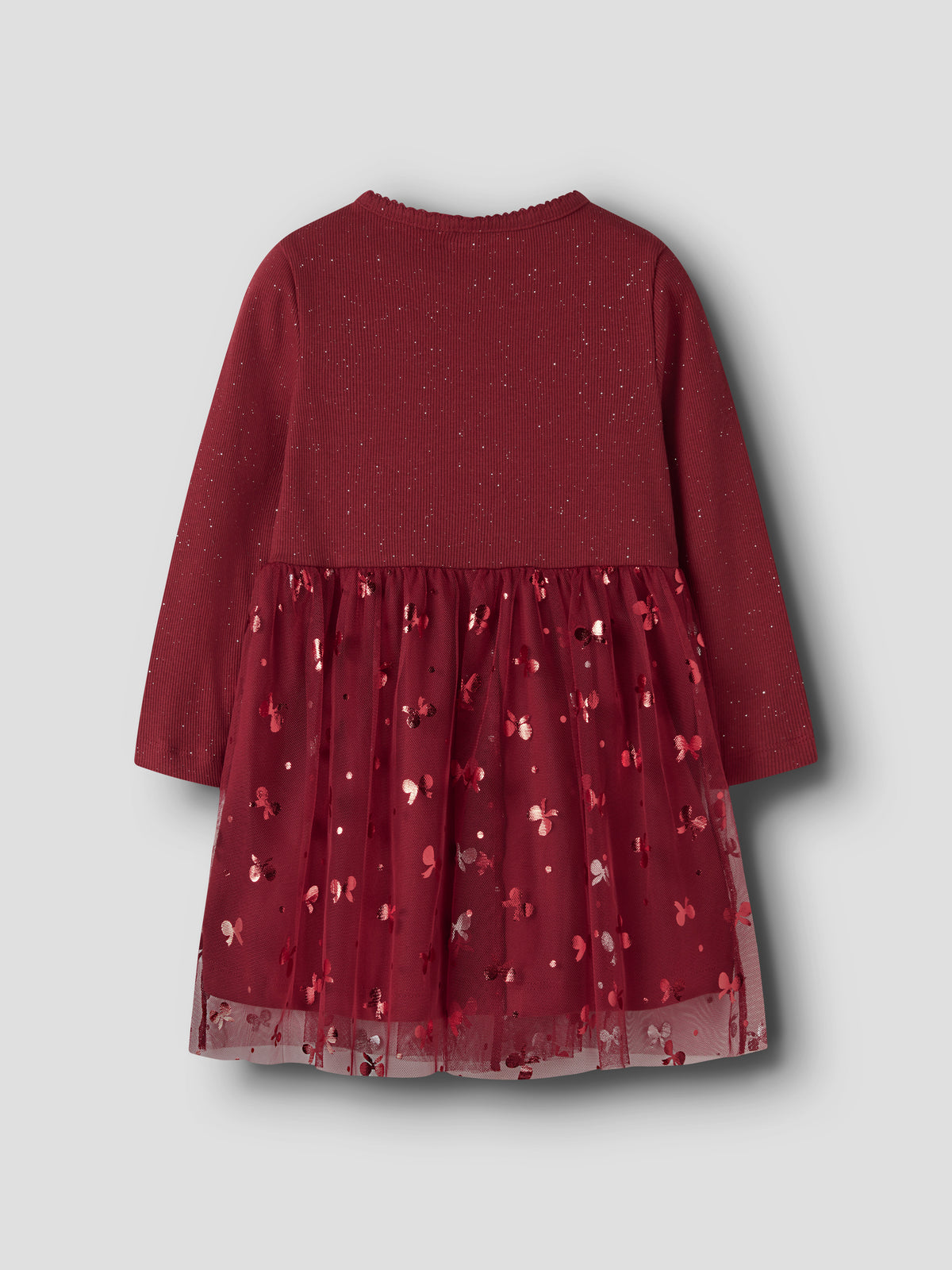 Name It Rosally - LS Dress - Red Dahlia
