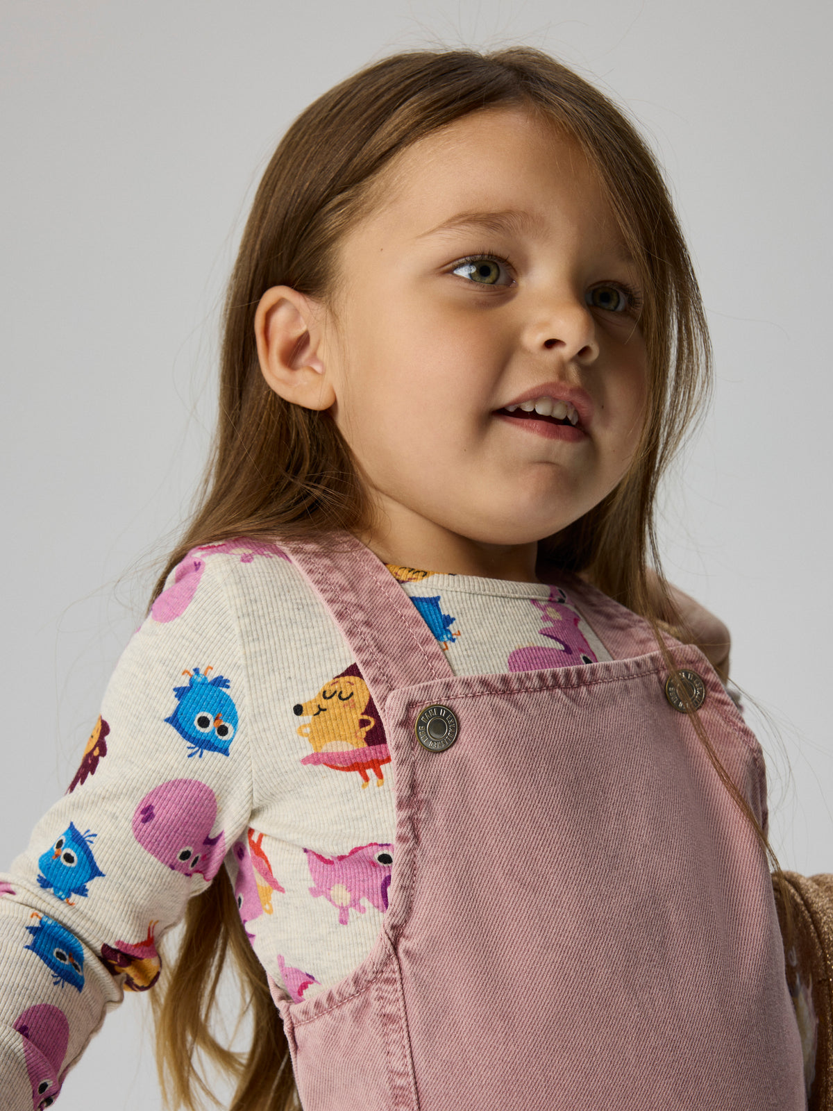 Name It Besa - Børste LS Slim Top DR - Peyote Melange