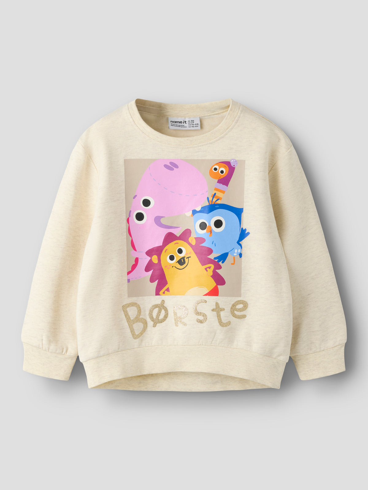 Name It Absa - Børste Sweatshirt DR - Peyote Melange
