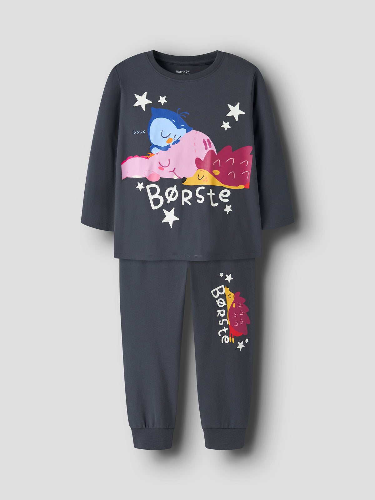 Name It Ang - Børste LS Nightset DR - Ombre Blue