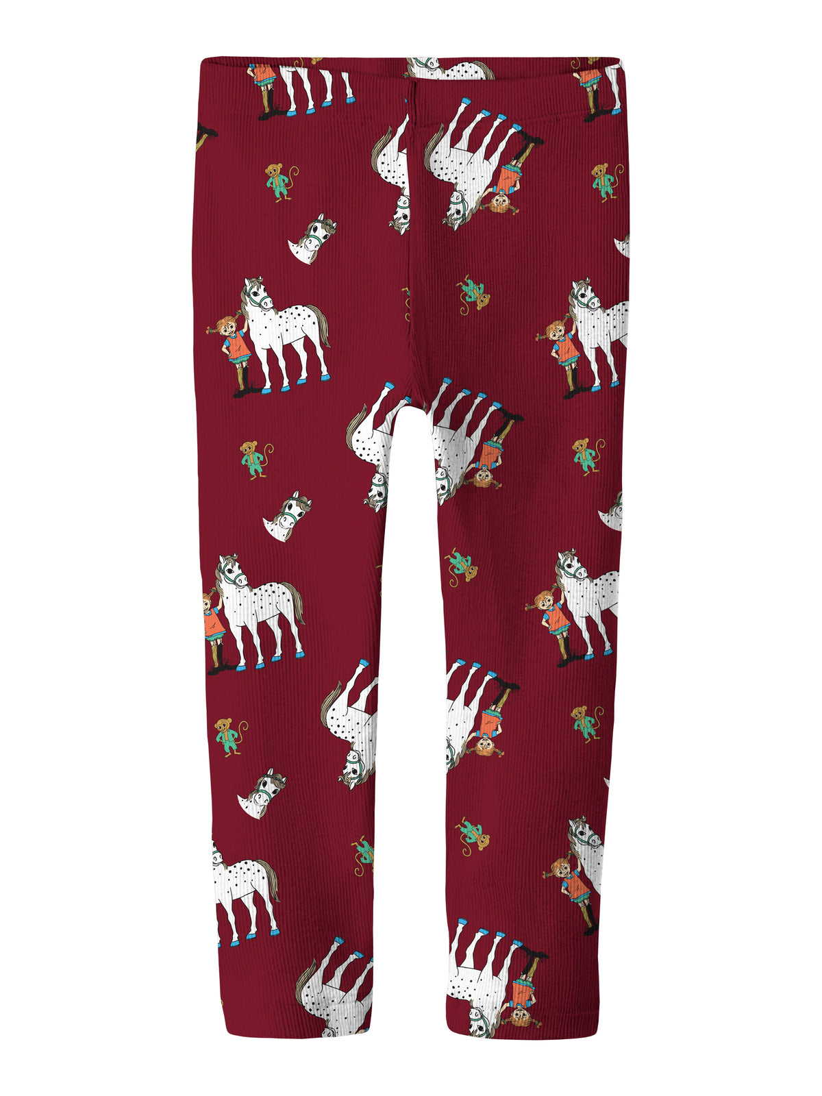 Name It Okka Pippi - Slim Legging Sky - Red Dahlia