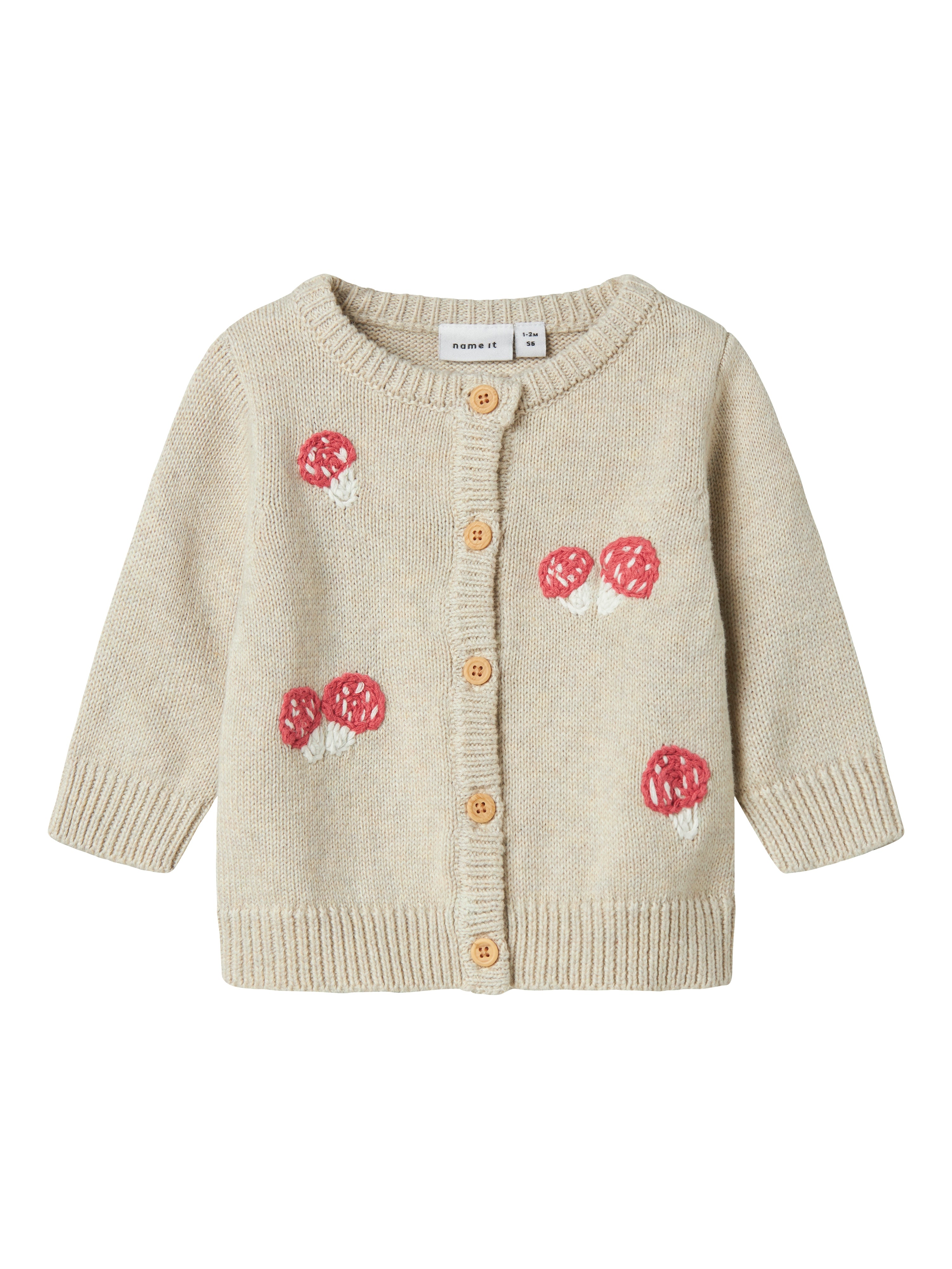 Name It Linie Strik Cardigan - Peyote Melange