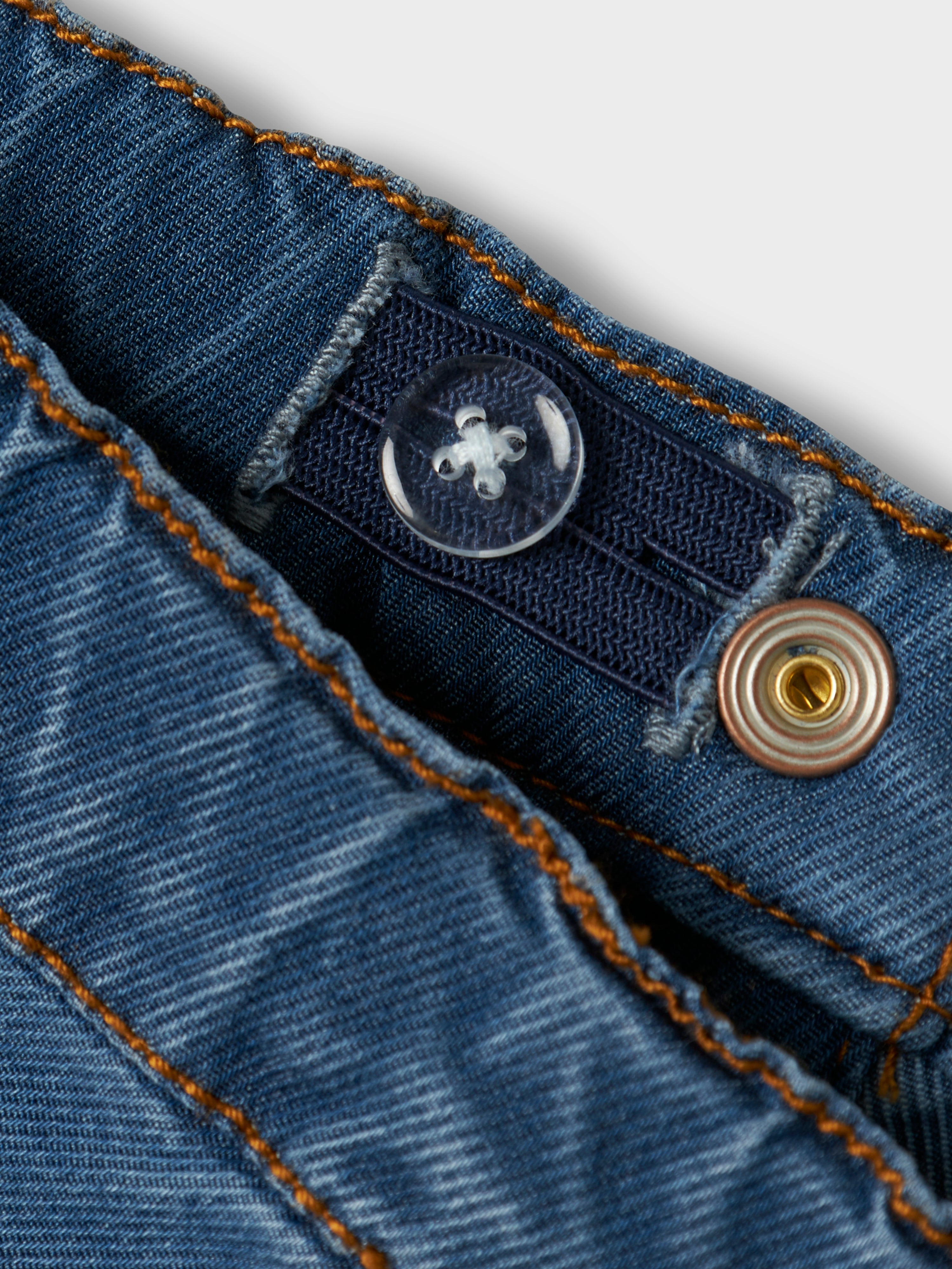 Name It Rose Shaped Jeans - Medium Blue Denim