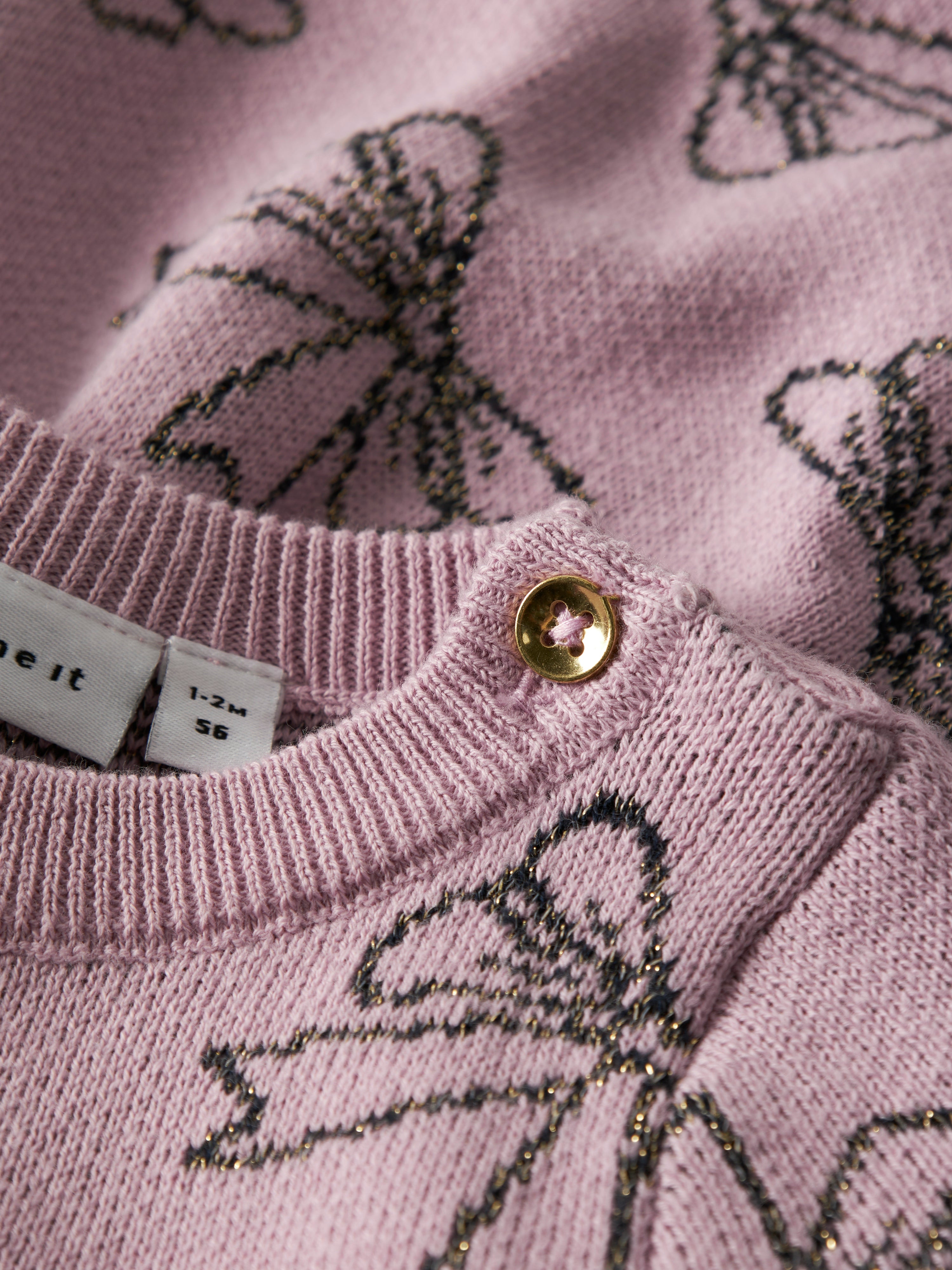 Name It Rebowie LS Knit Dress - Keepsake Lilac