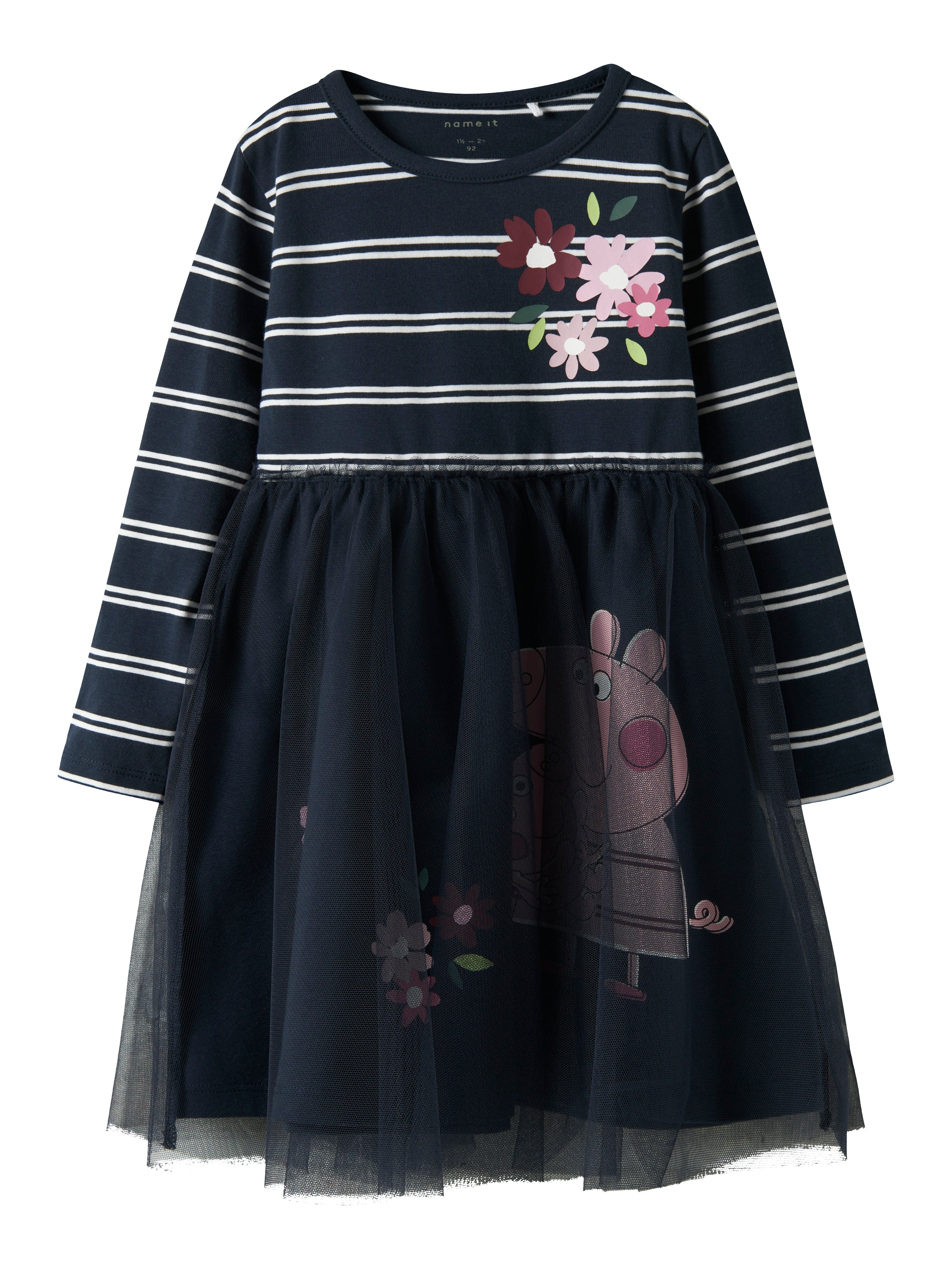 Name It Orini Gurli Gris Tulle Dress - Navy Blazer