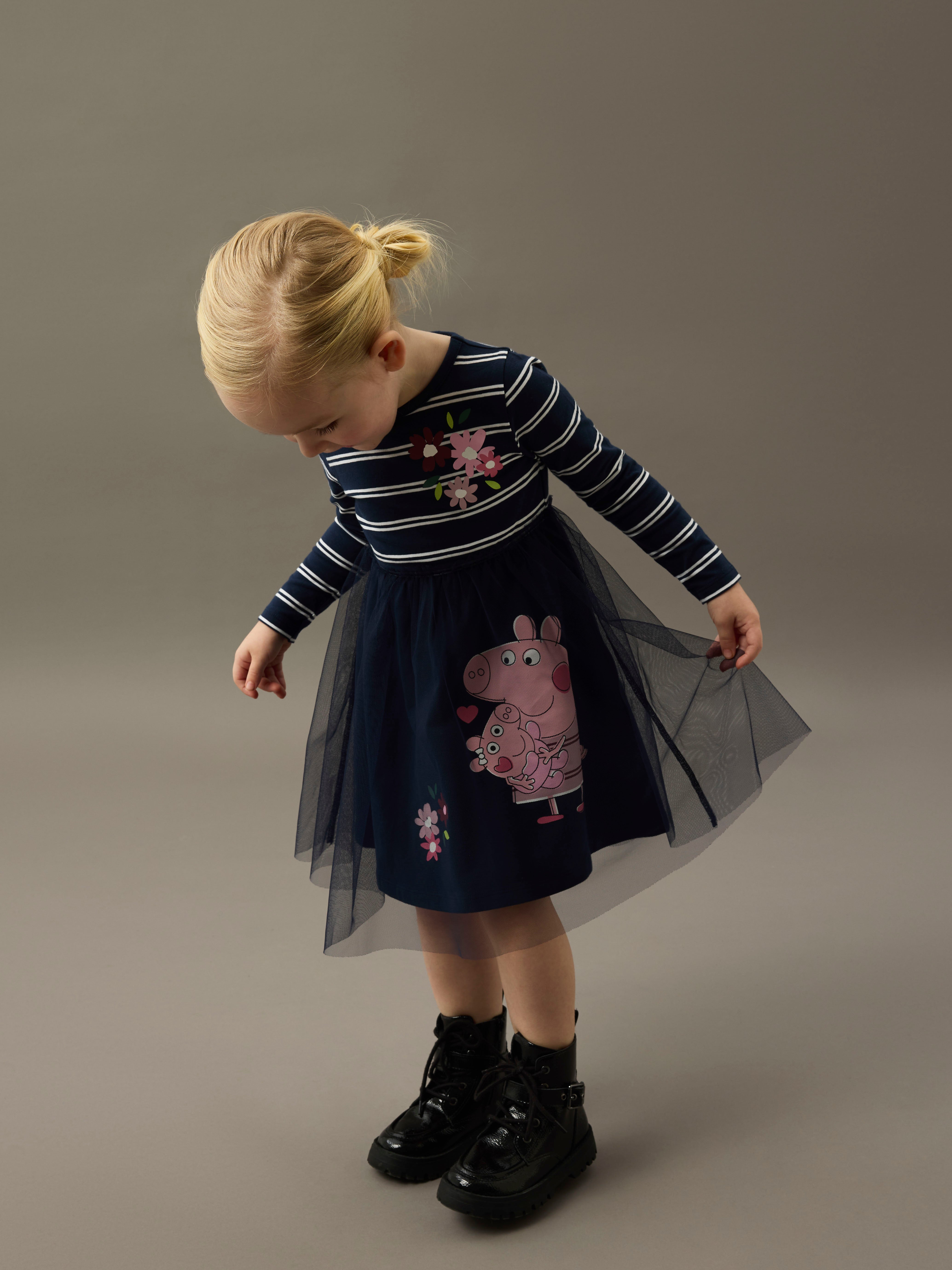 Name It Orini Gurli Gris Tulle Dress - Navy Blazer