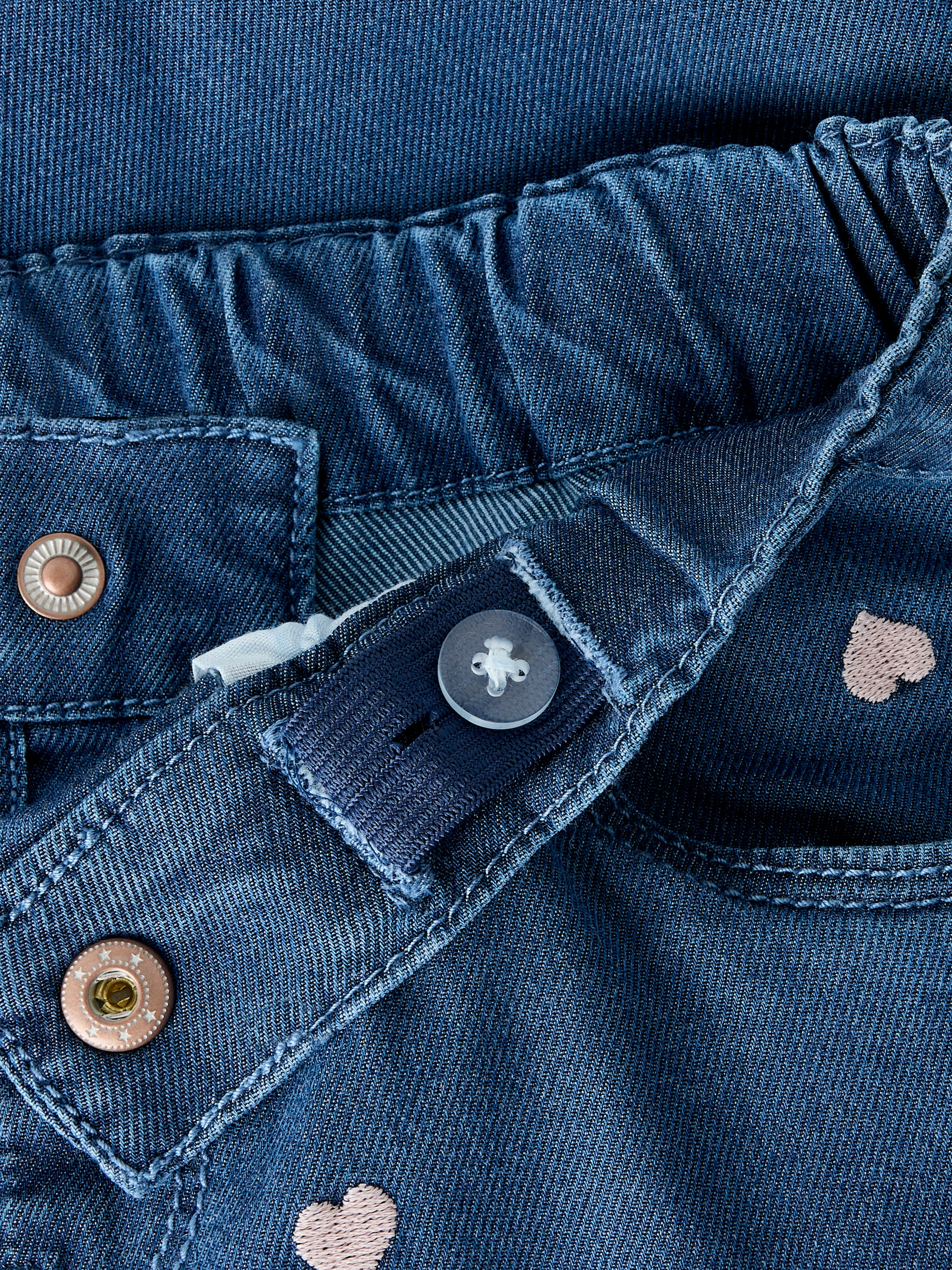 Name It Rose Shaped Jeans - Dark Blue Denim