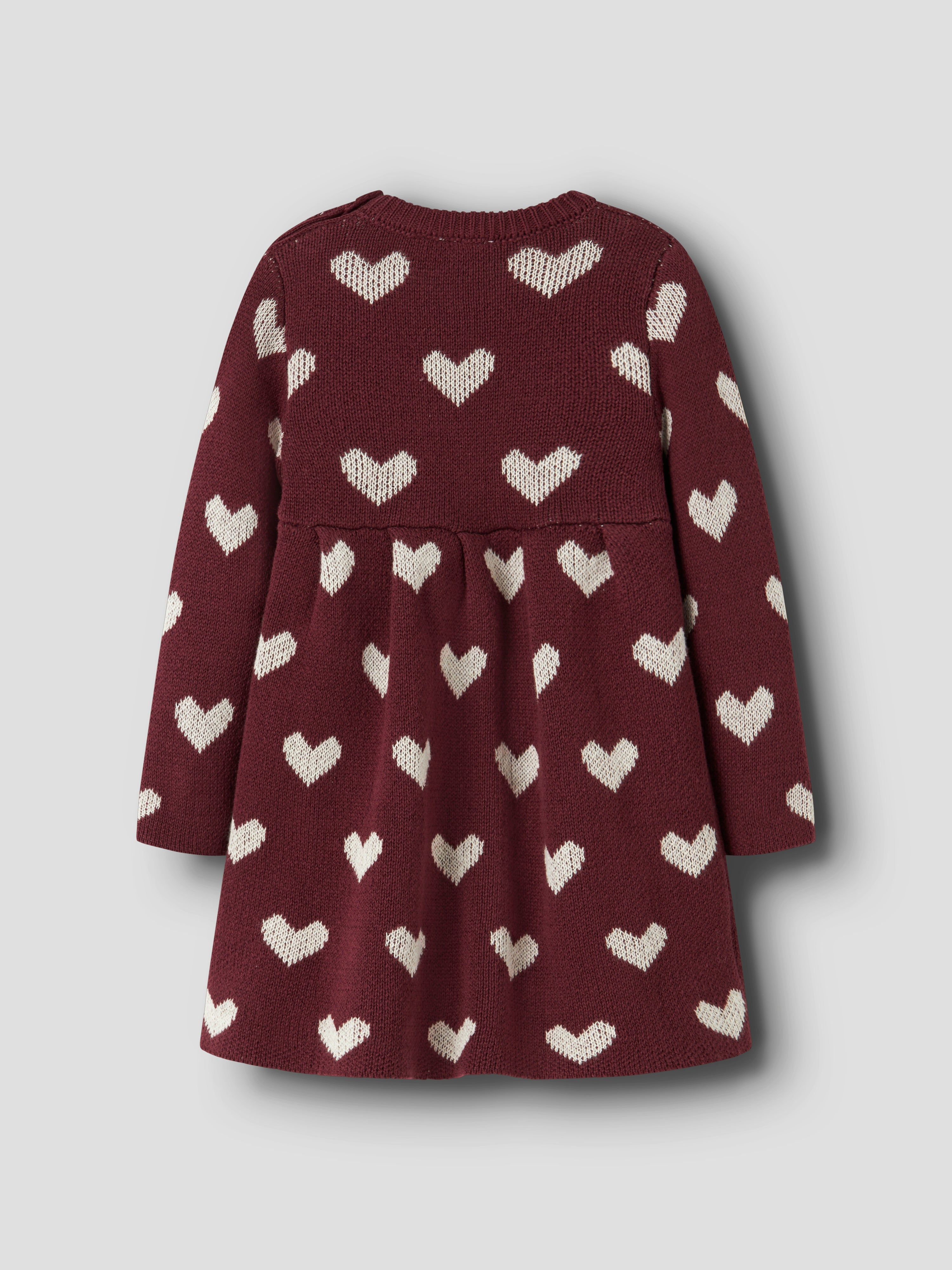 Name It Oana LS Knit Dress - Burgundy
