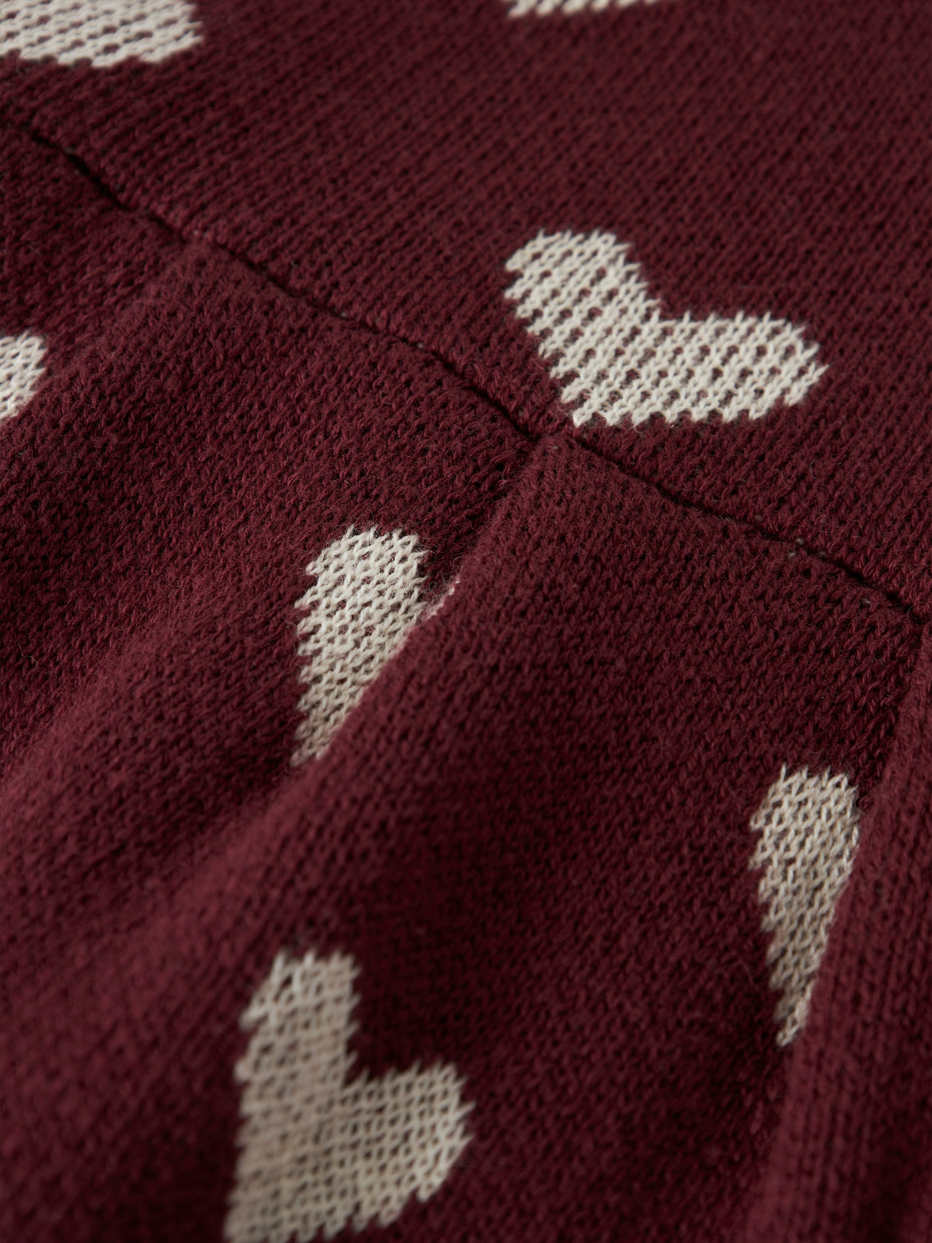 Name It Oana LS Knit Dress - Burgundy