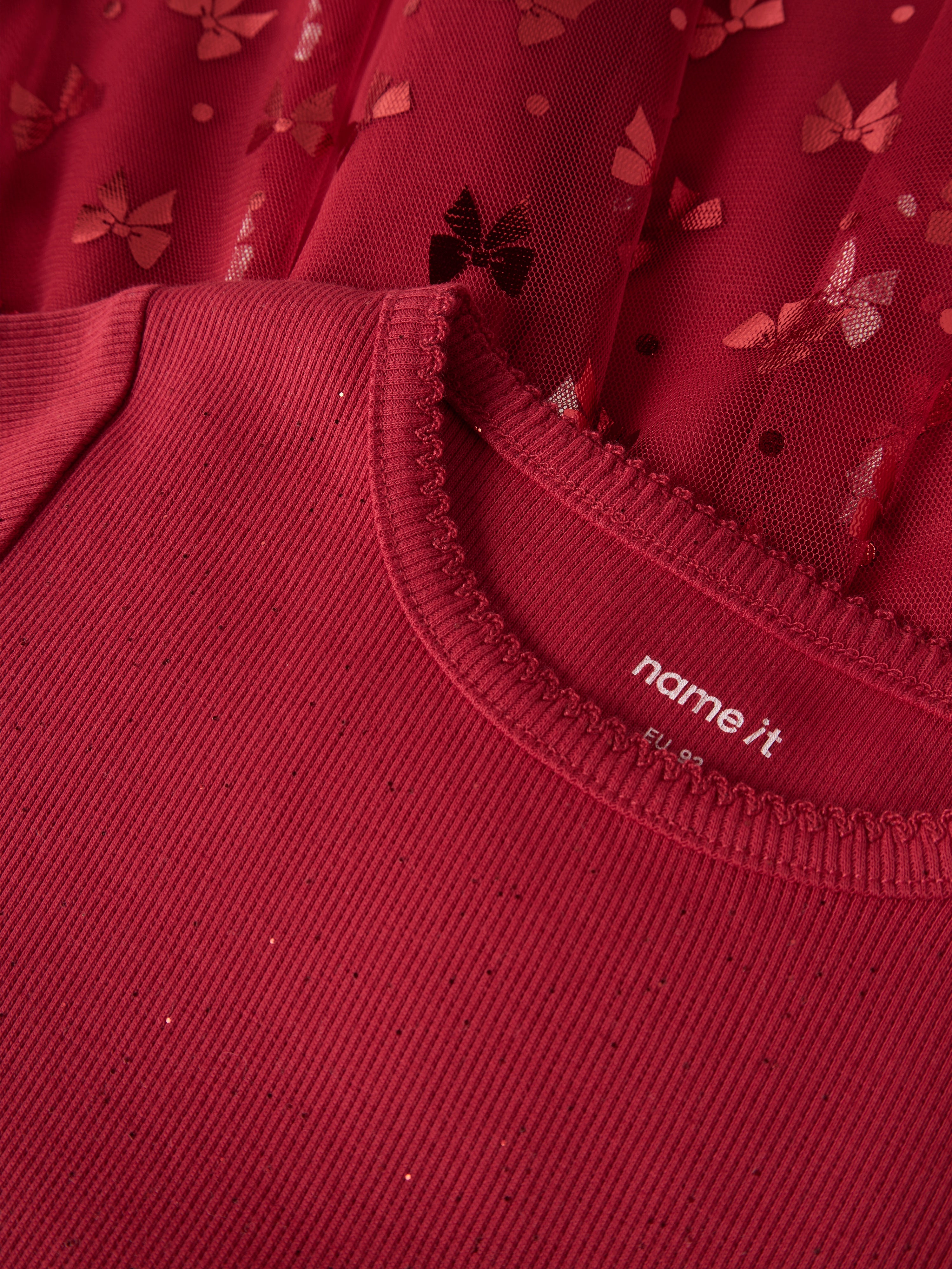 Name It Rosally LS Dress - Jester Red