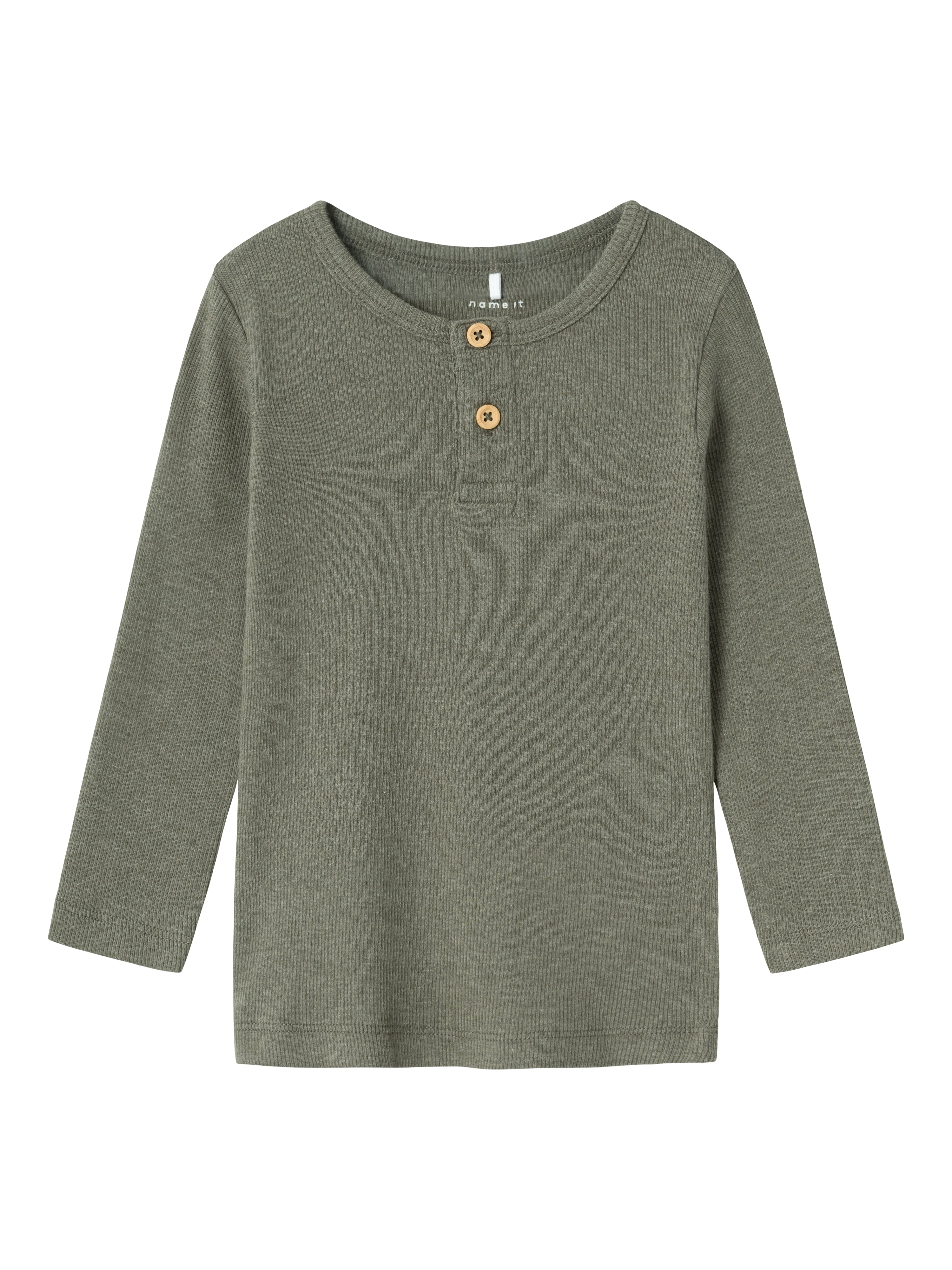 Name It Kab Ls Shirt Noos - Dusty Olive Melange