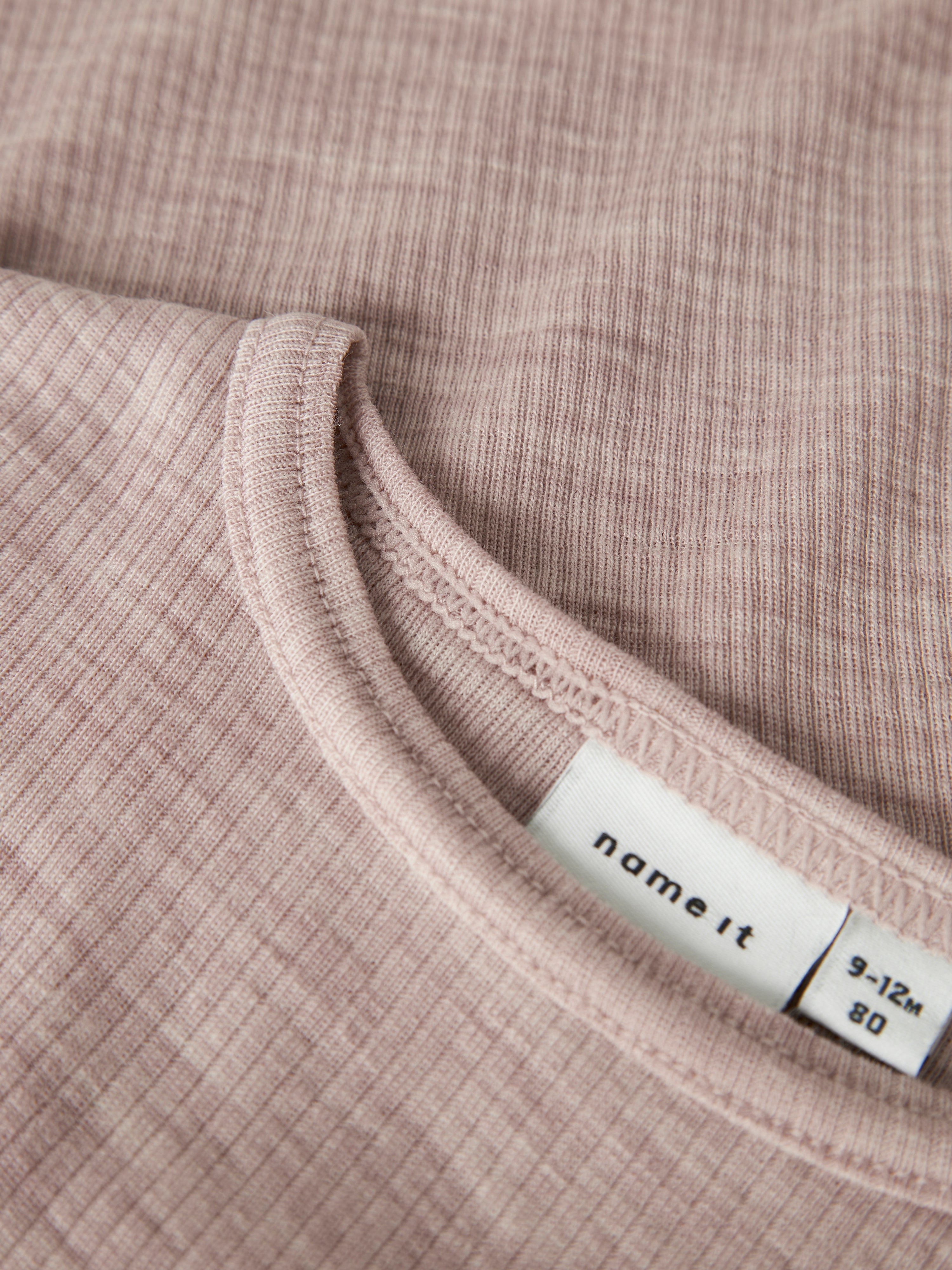 Name It Wax Wool Rib Body - Shadow Gray