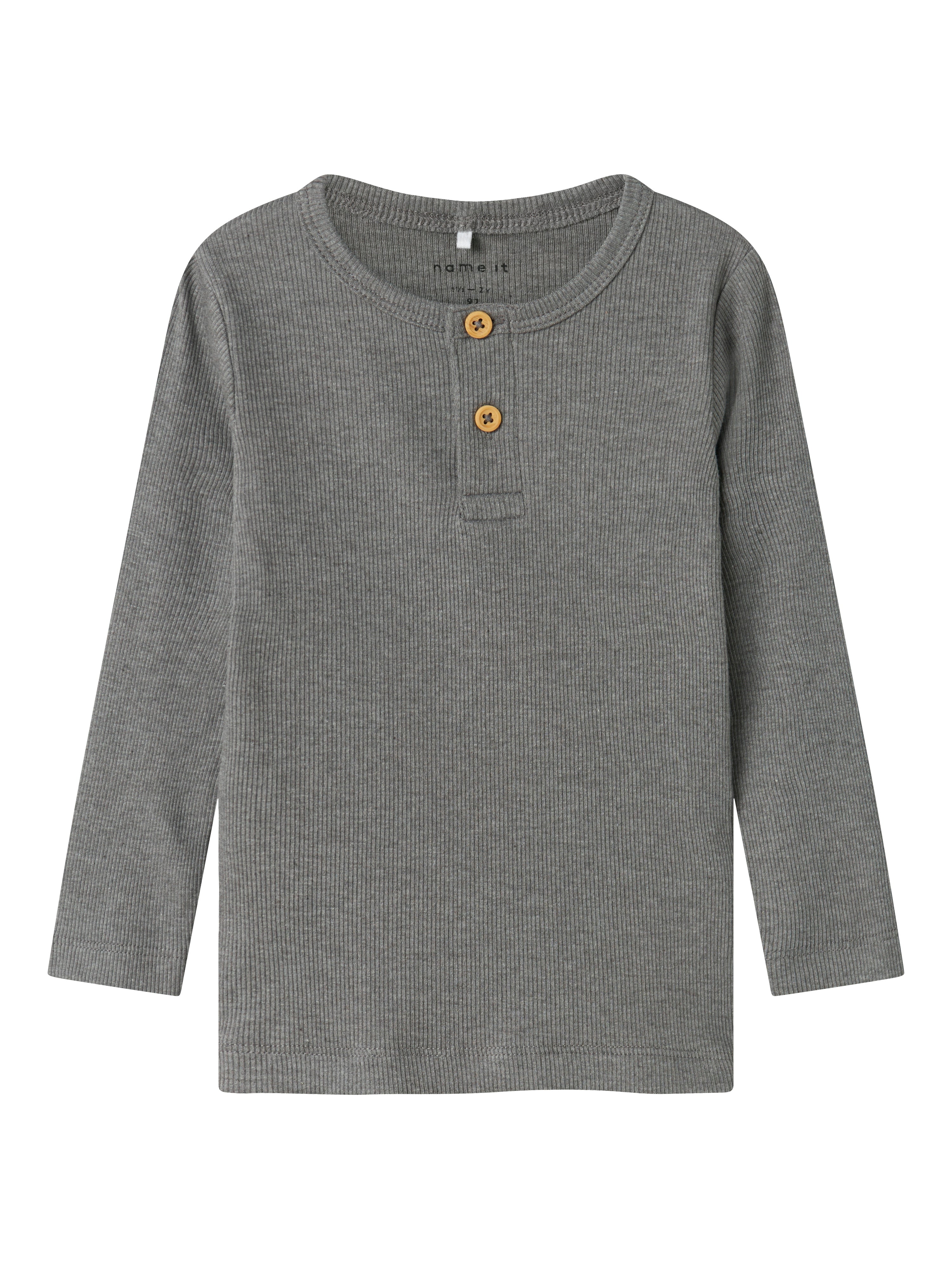 Name It Kab Ls Shirt Noos - Mockingbird Melange