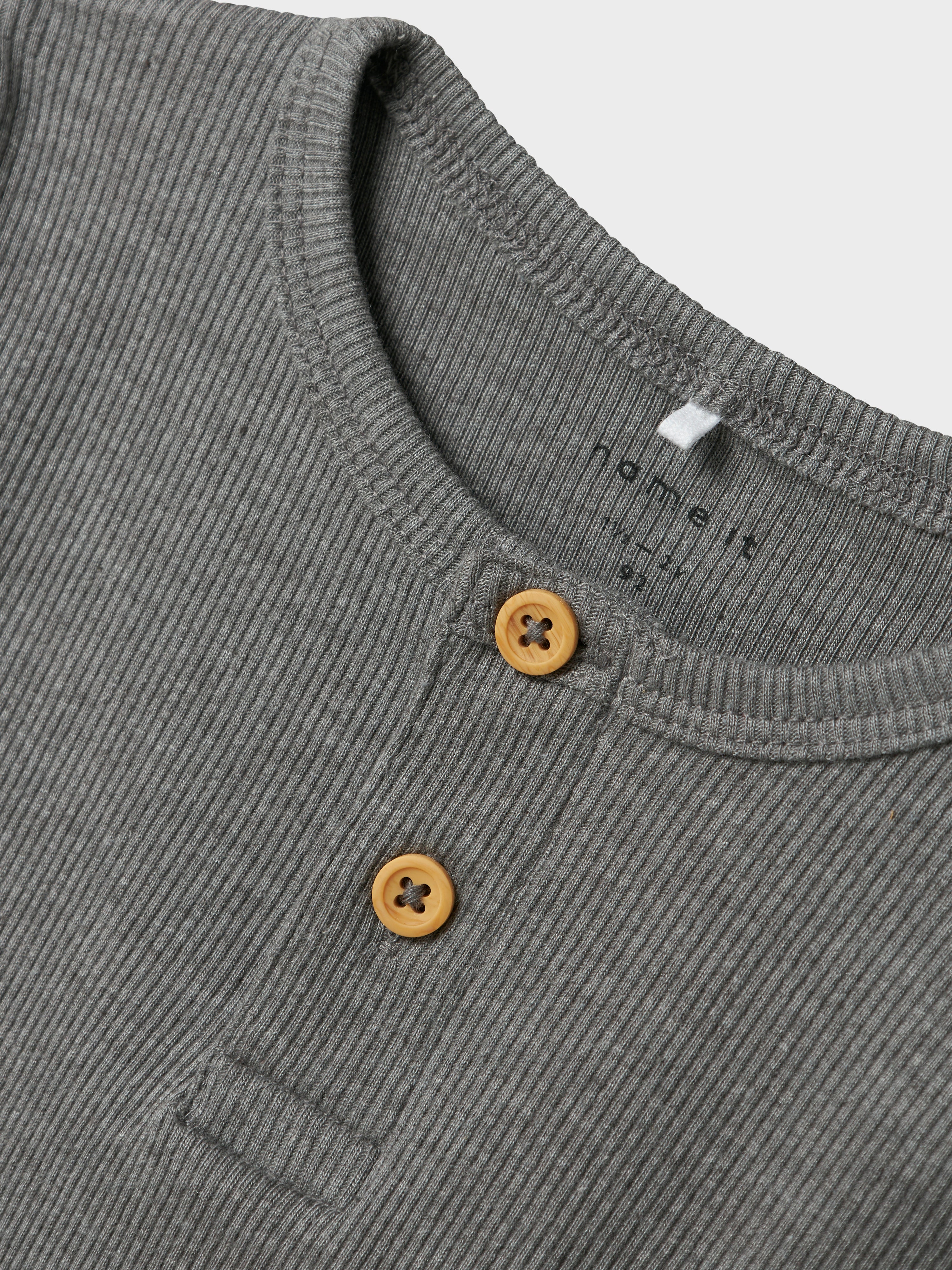 Name It Kab Ls Shirt Noos - Mockingbird Melange