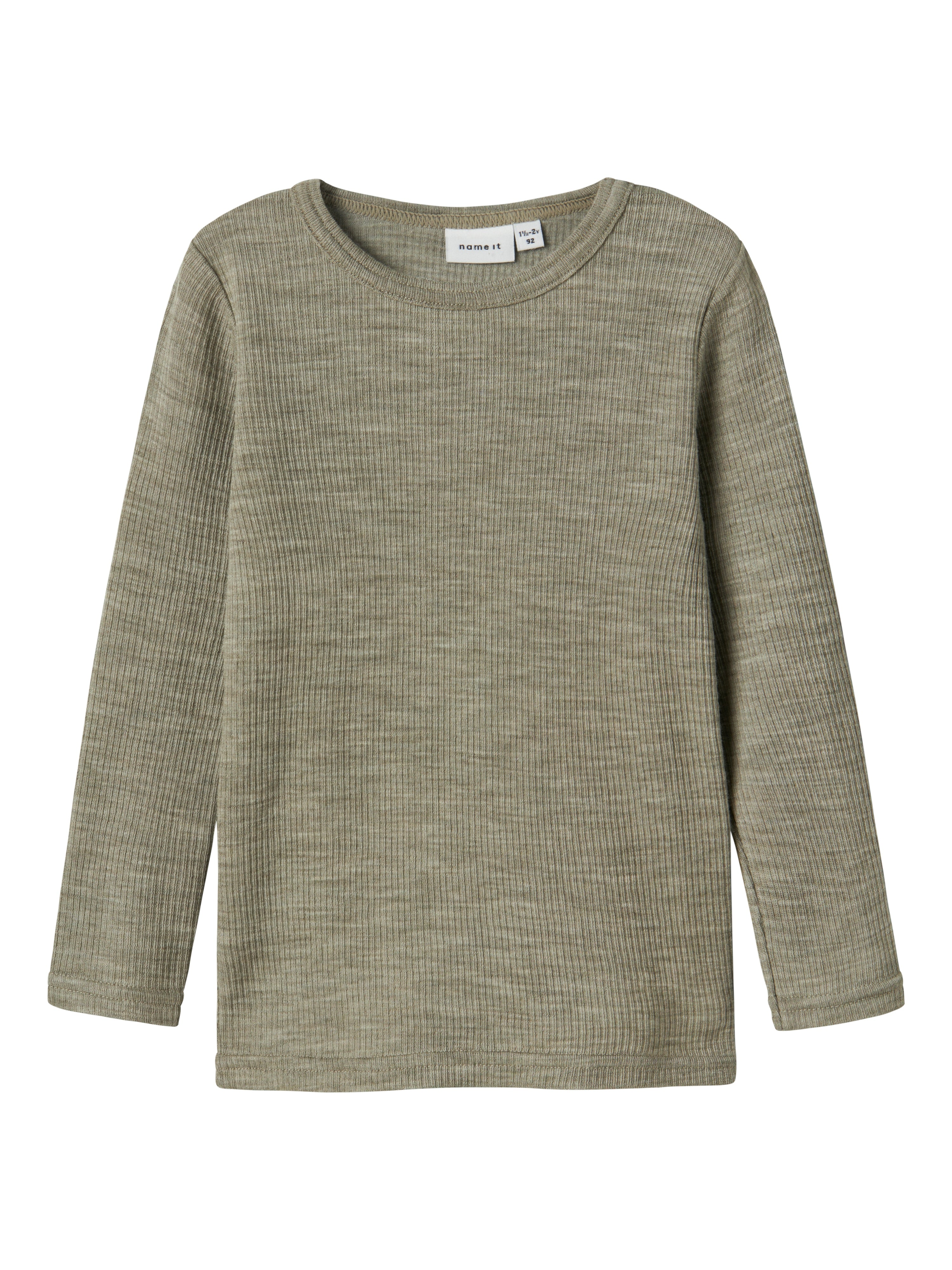 Name It Wax Wool Rib LS Top - Dried Sage