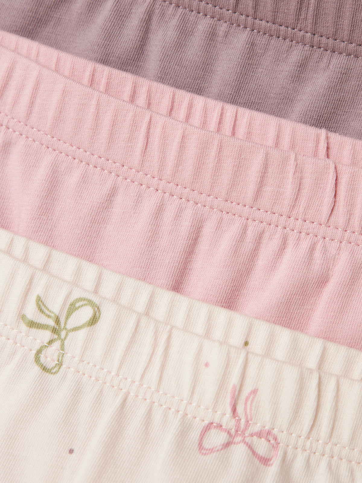 Name It Tights - 3-pak Barely Pink Bow - Barely Pink