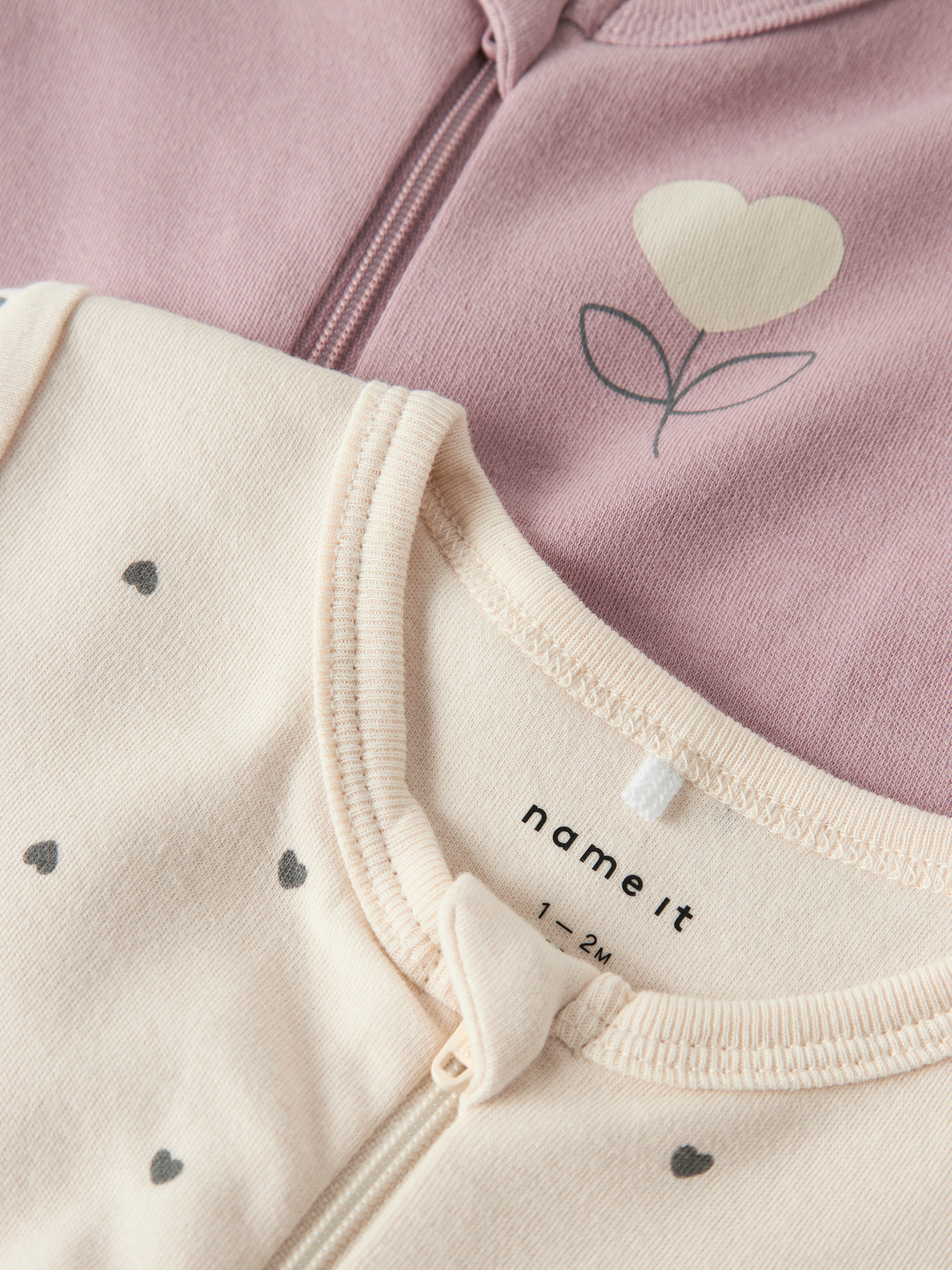 Name It Nightsuit 2 pak Heart - Summer Sand