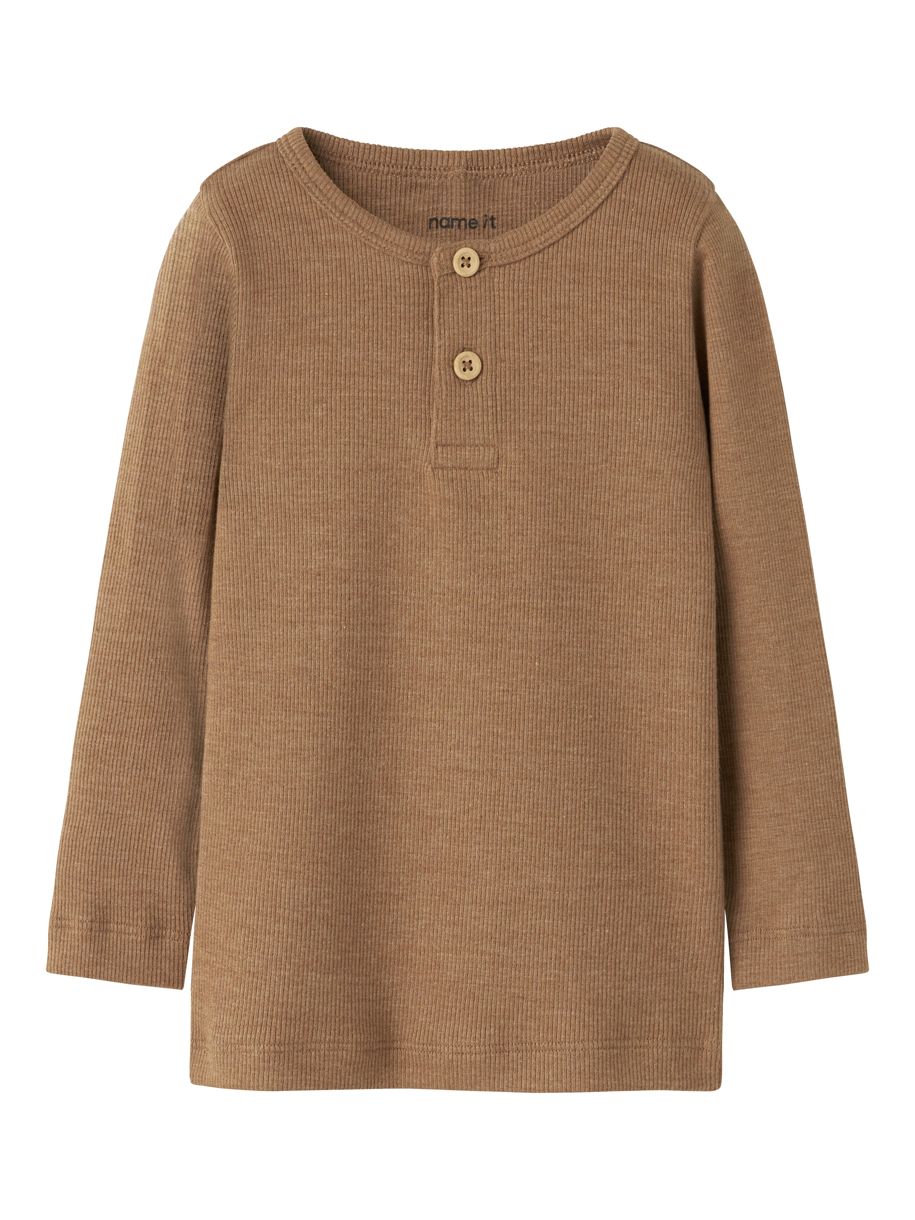 Name It Kab Ls Shirt Noos - Toasted Coconut Melange