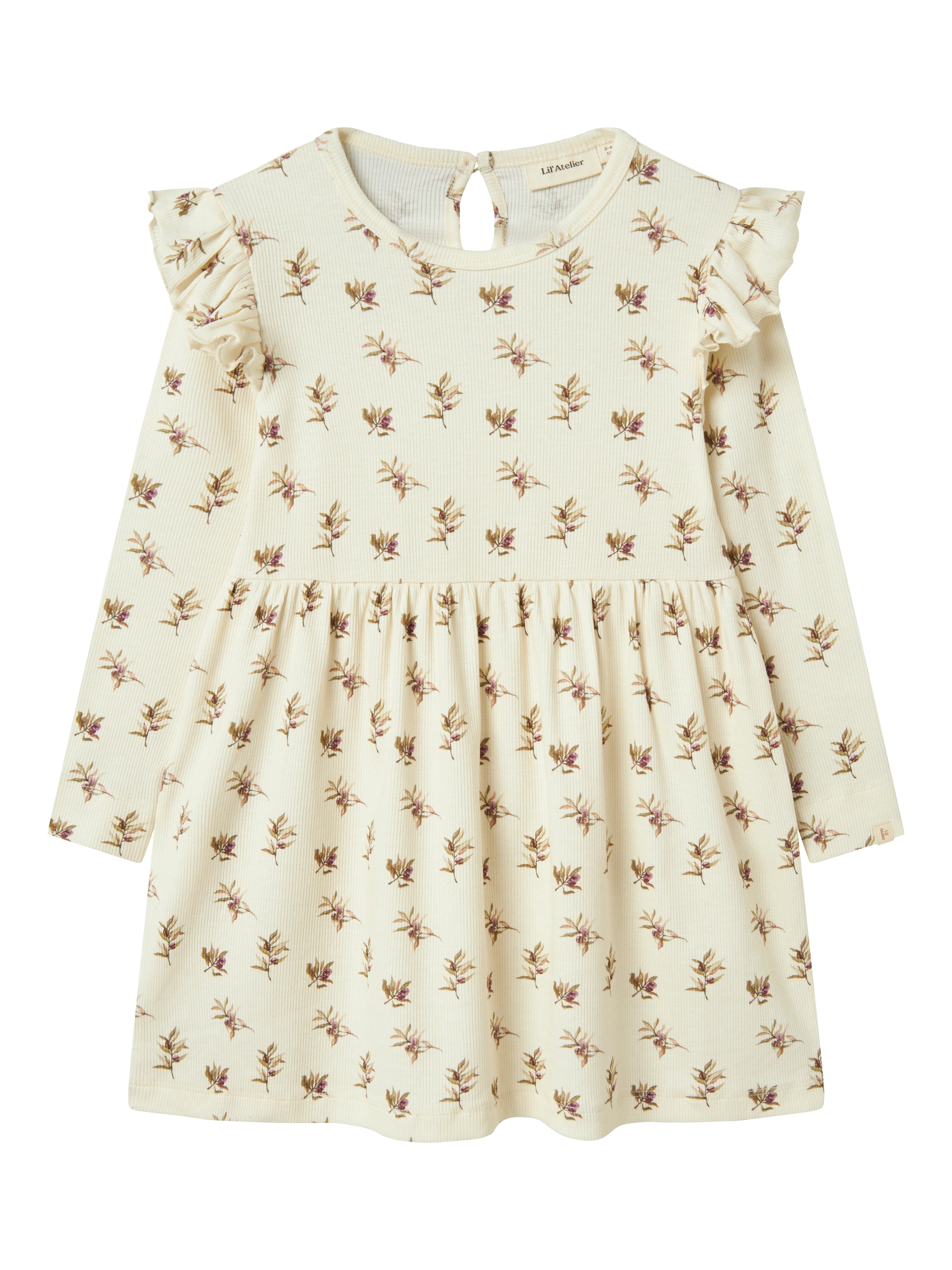 Lil Atelier Gavo Eno Dress - Turtledove/Olive
