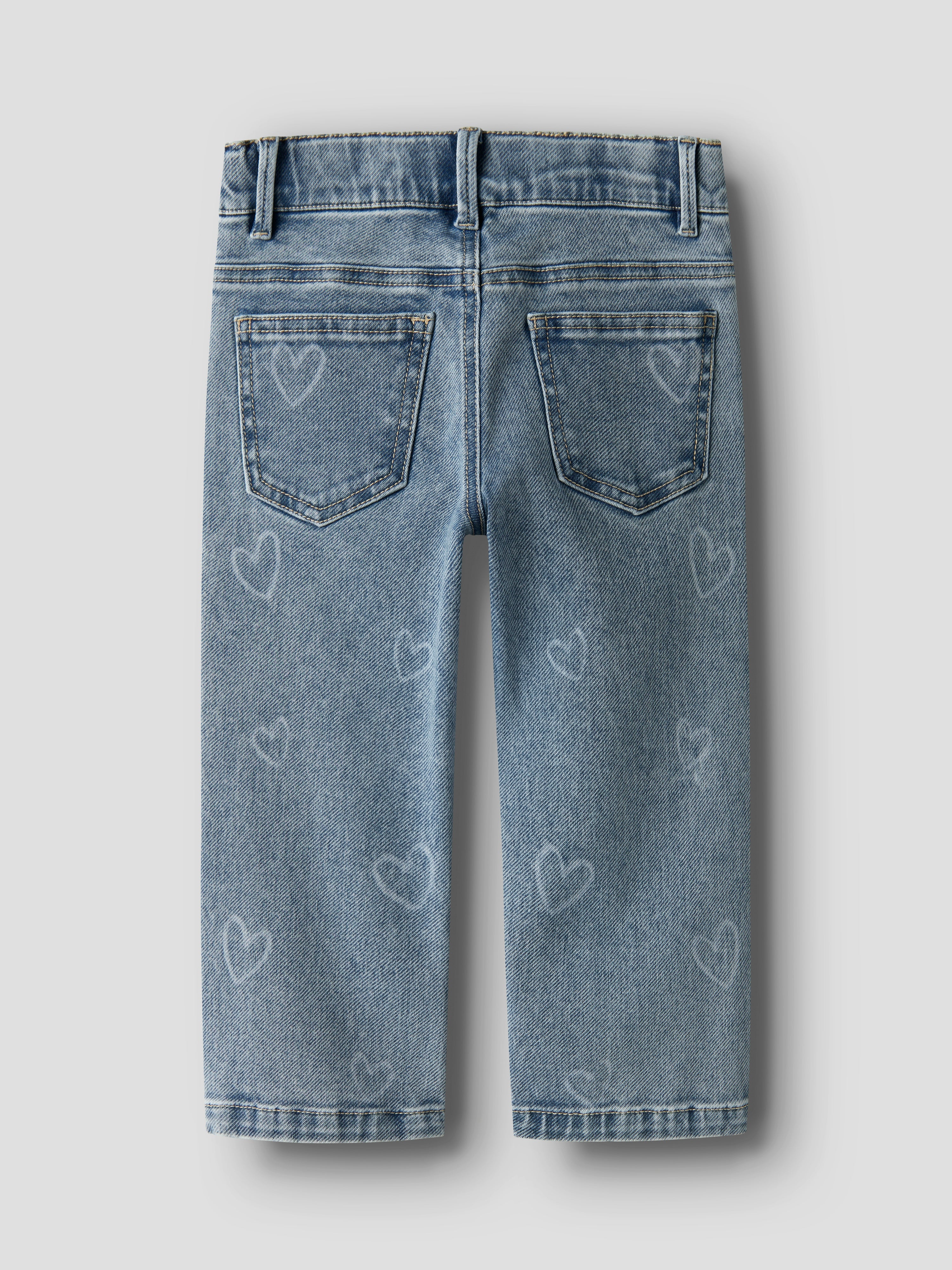 Name It Rose Straight Laser Jeans - Medium Blue Denim