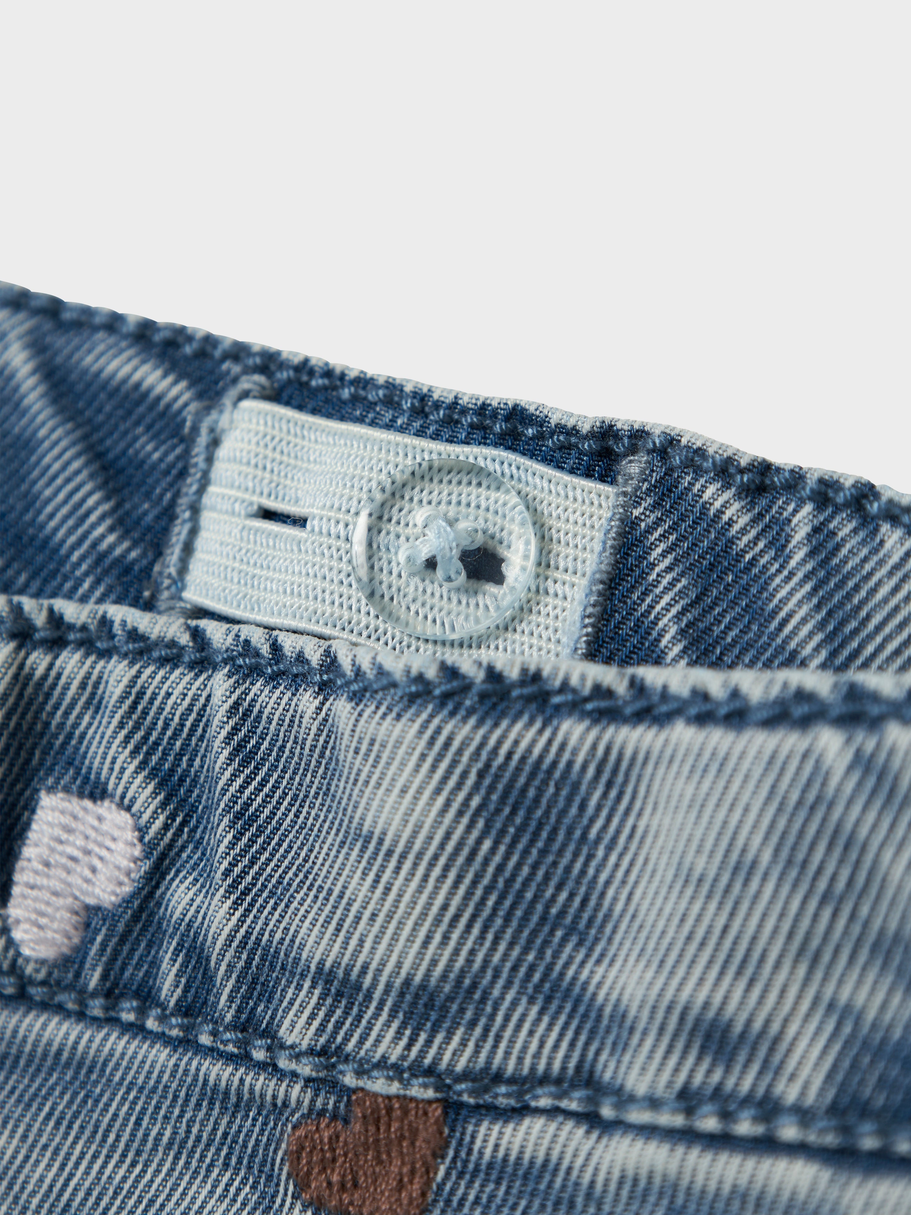 Name It Rose Shaped Jeans - Light Blue Denim