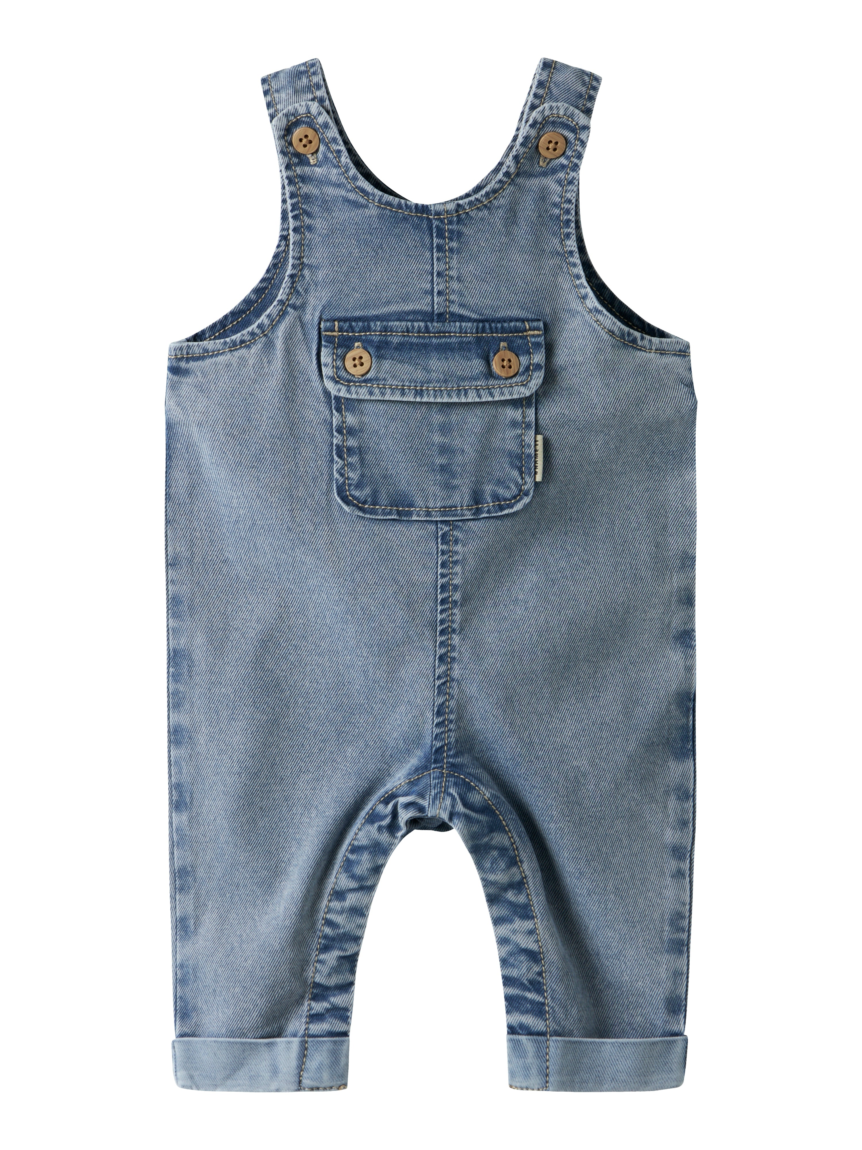 Name It Ben Baggy Denim Overall - Medium Blue Denim