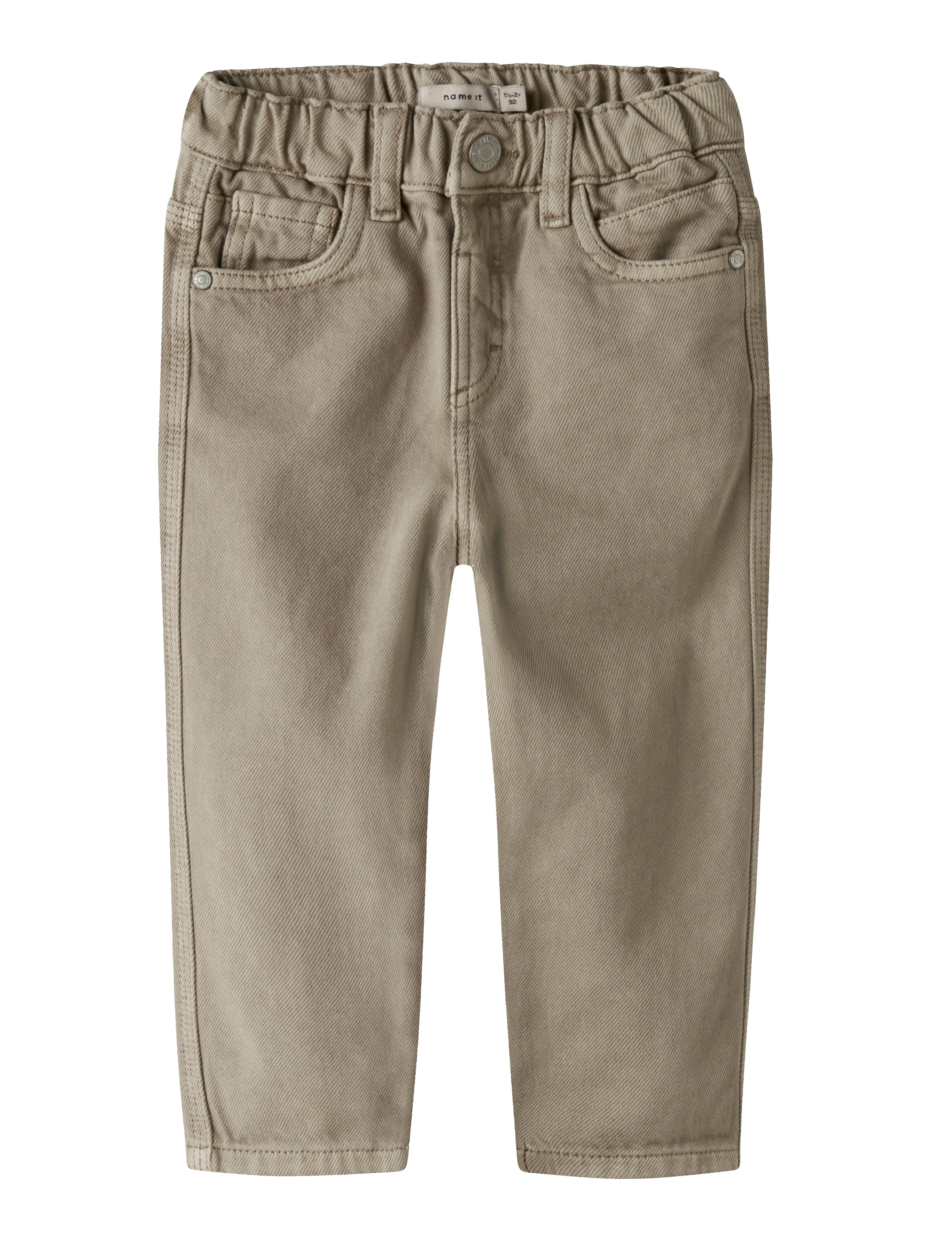 Name It Silas Tapered Twill Pants - Chinchilla