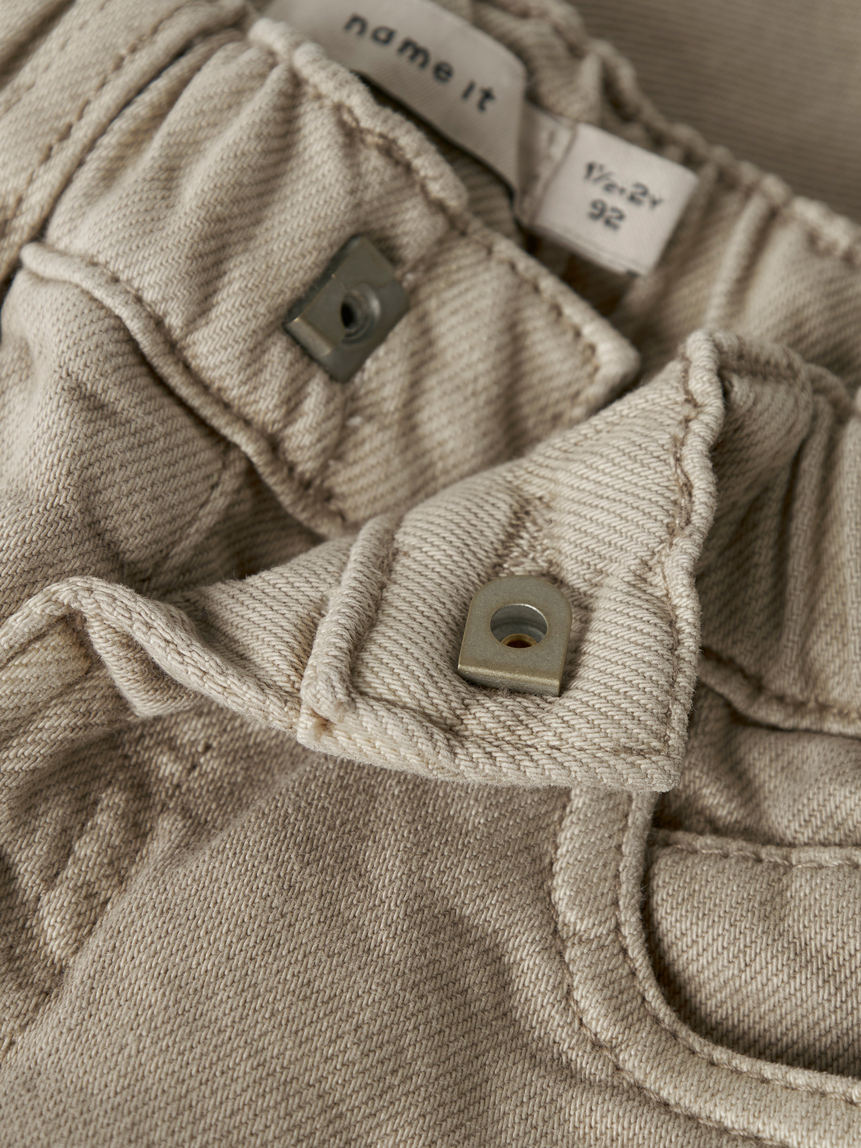 Name It Silas Tapered Twill Pants - Chinchilla