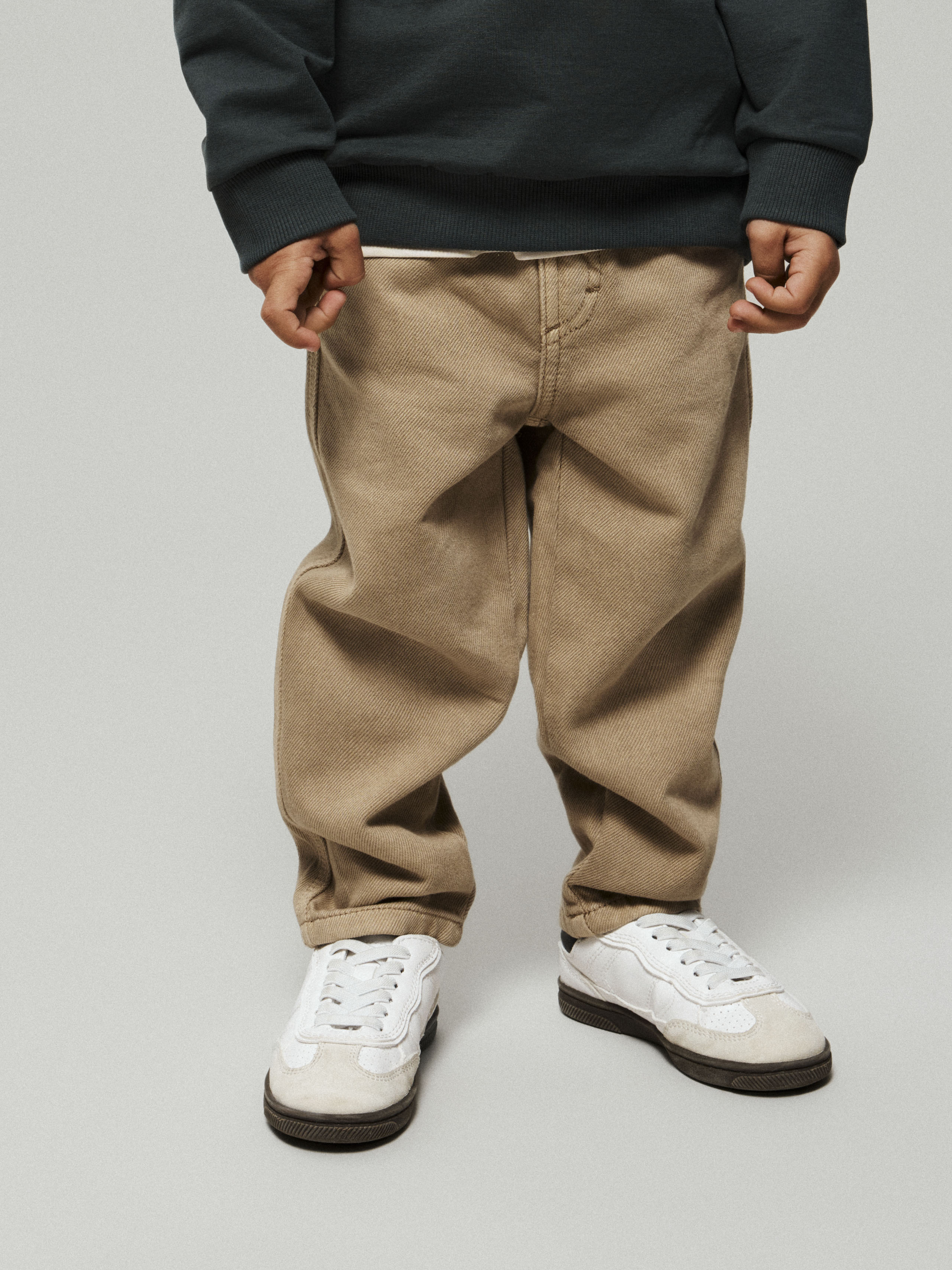 Name It Silas Tapered Twill Pants - Chinchilla