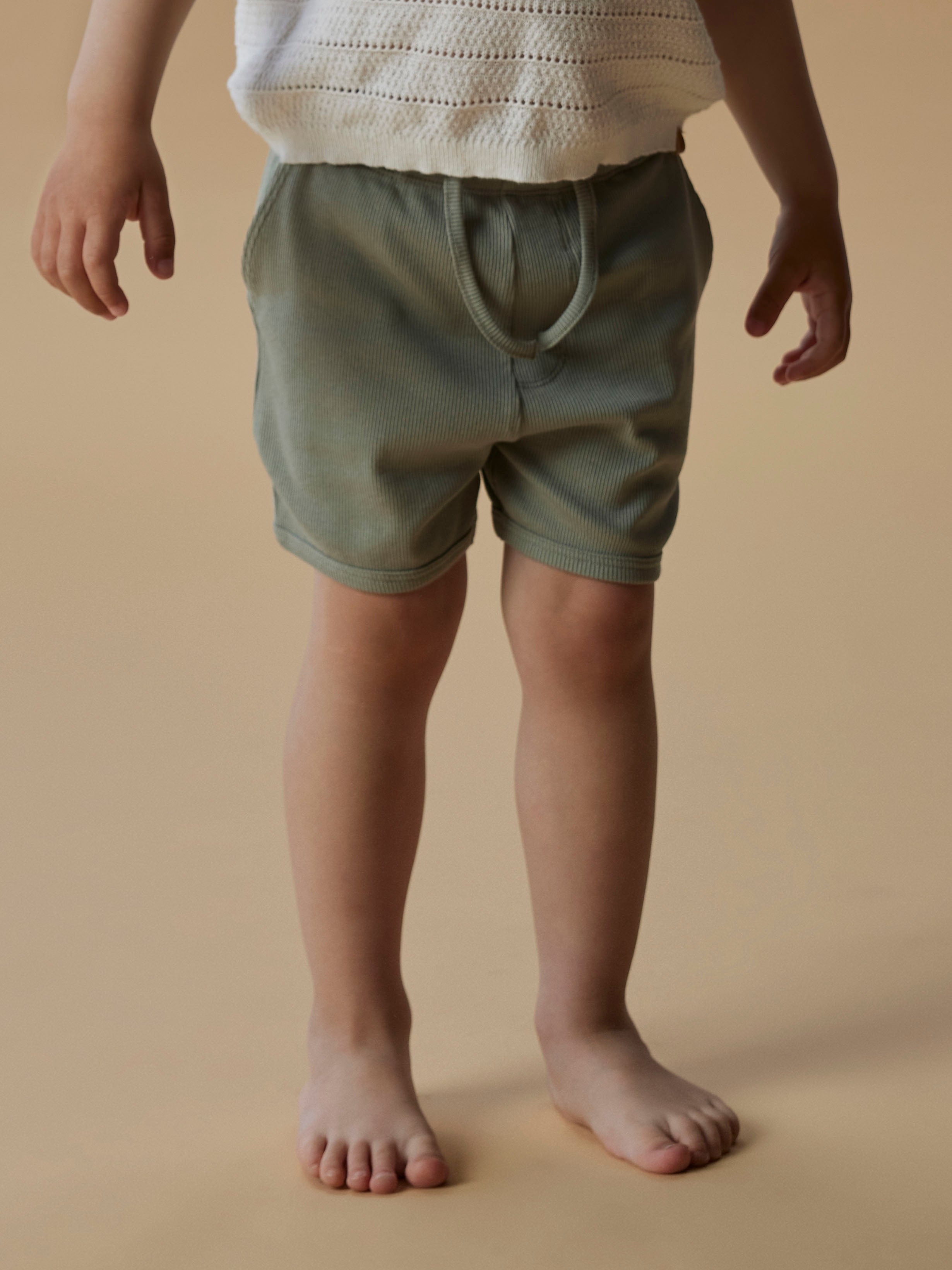 Lil Atelier Gago Kna Shorts - Seagrass