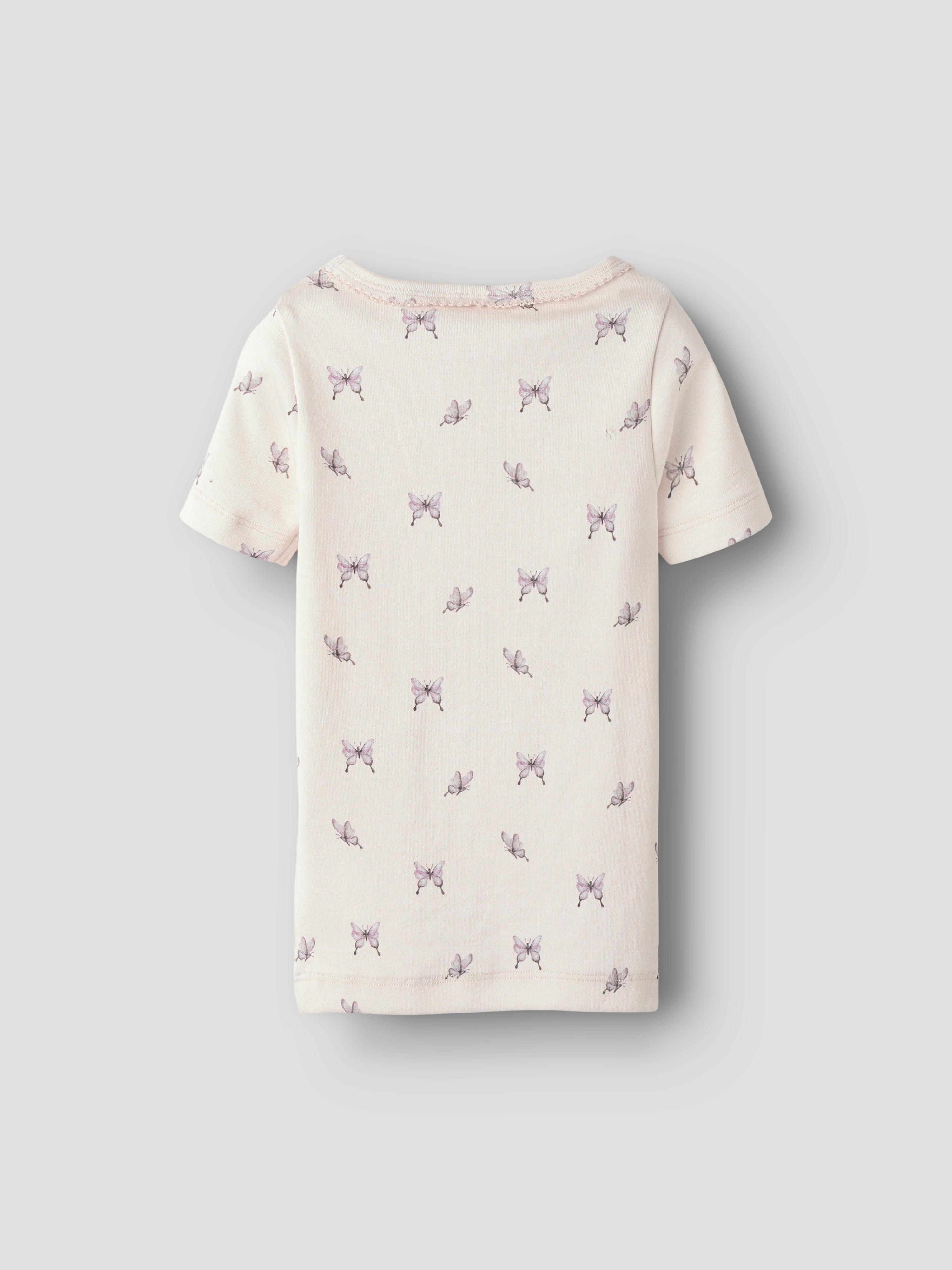 Lil Atelier Gayo Sig SS Top - Peach Blush/Butterfly