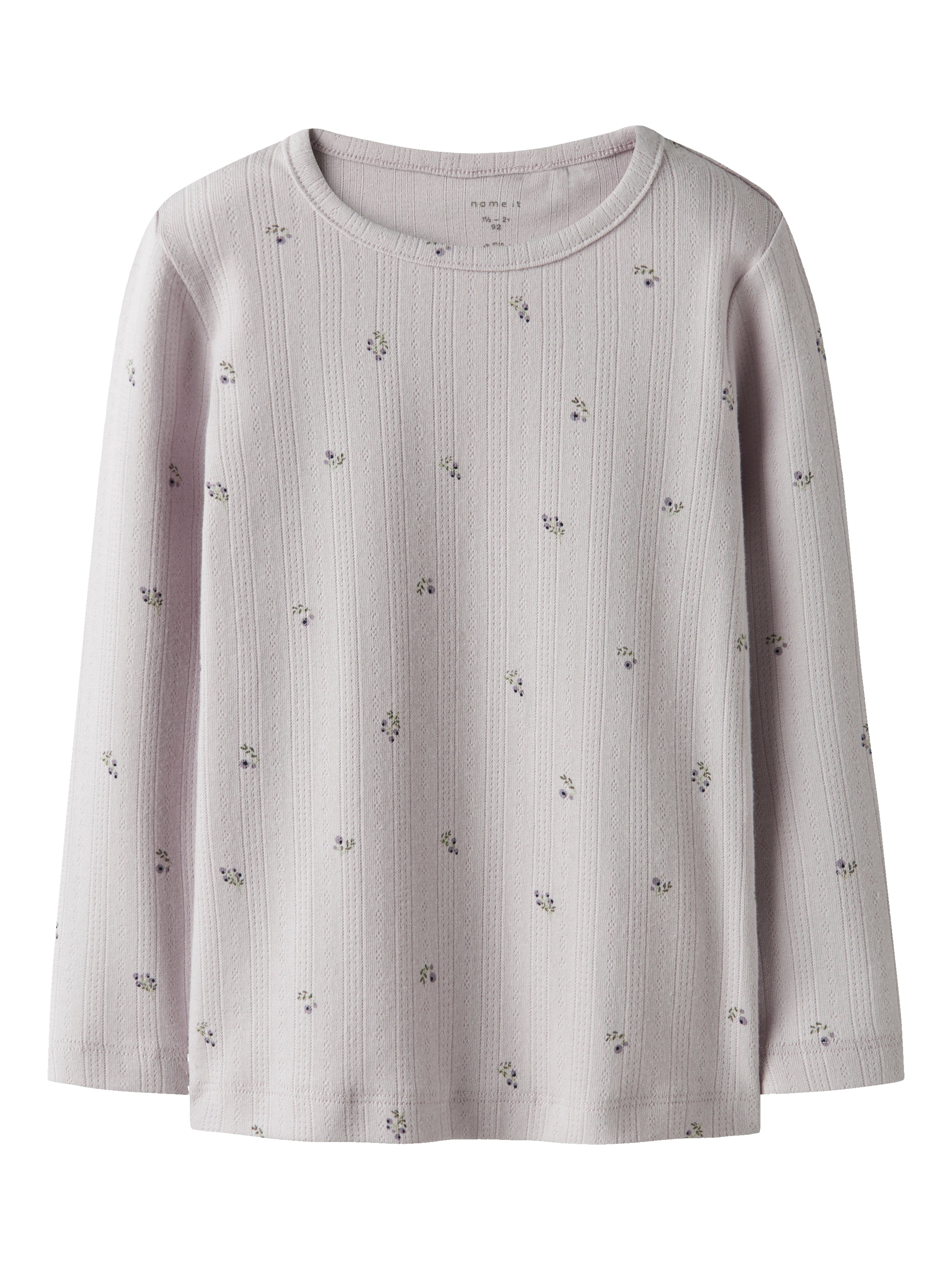 Name It Berries LS Slim Top - Lilac Marble