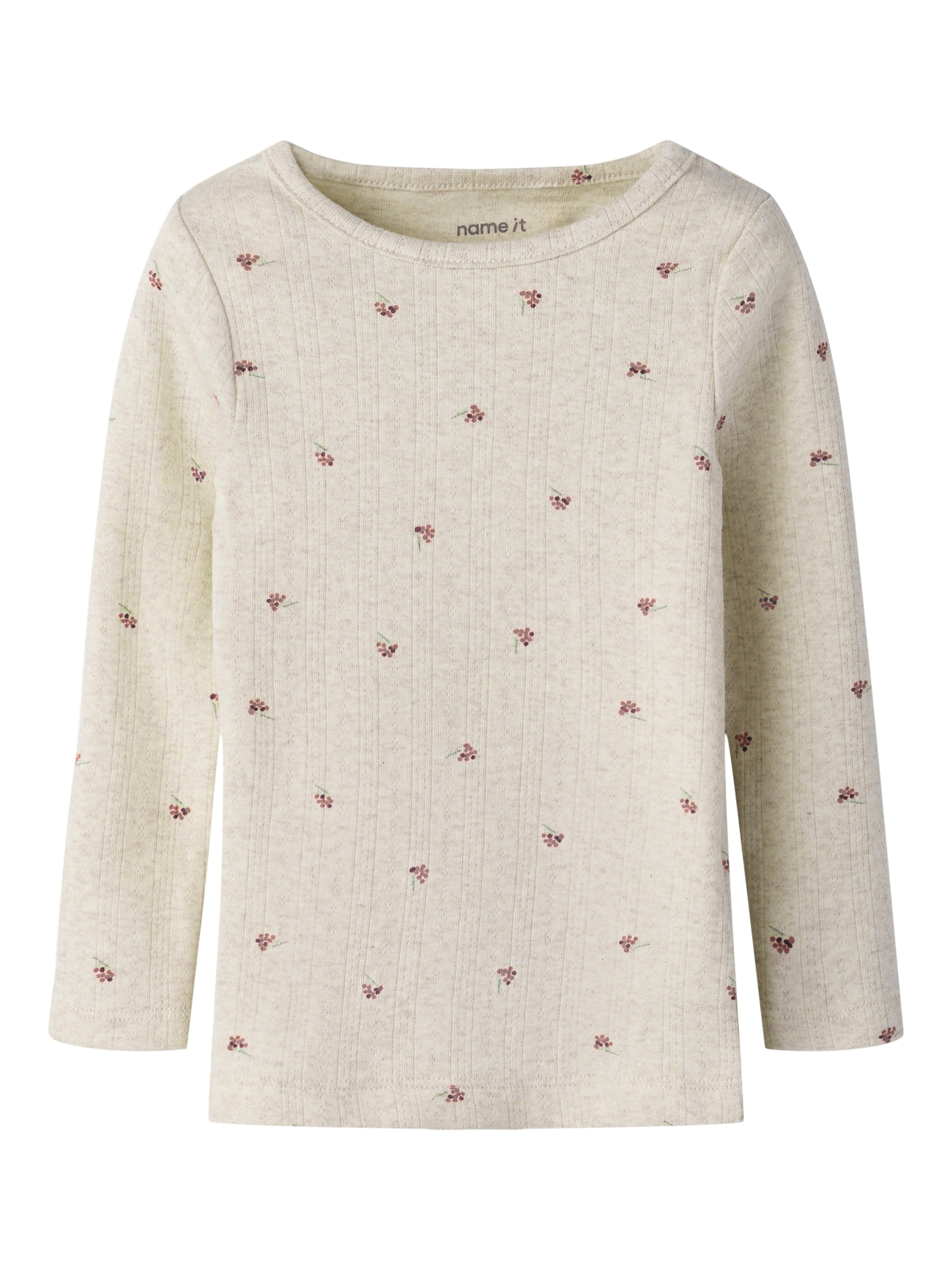 Name It Berries LS Slim Top - Peyote Melange