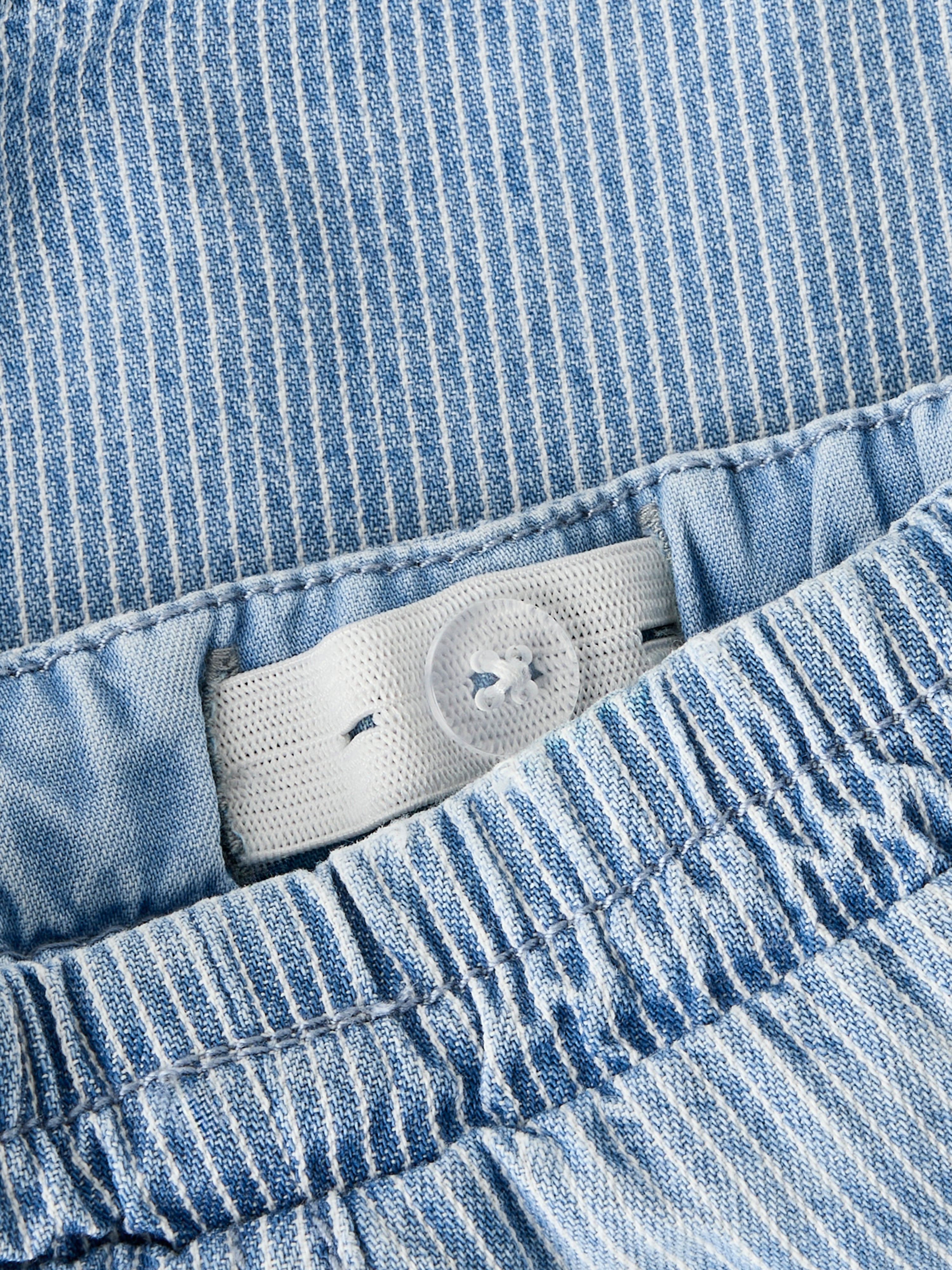 Name It Ryan - Stripe Denim Shorts - Light Blue Denim