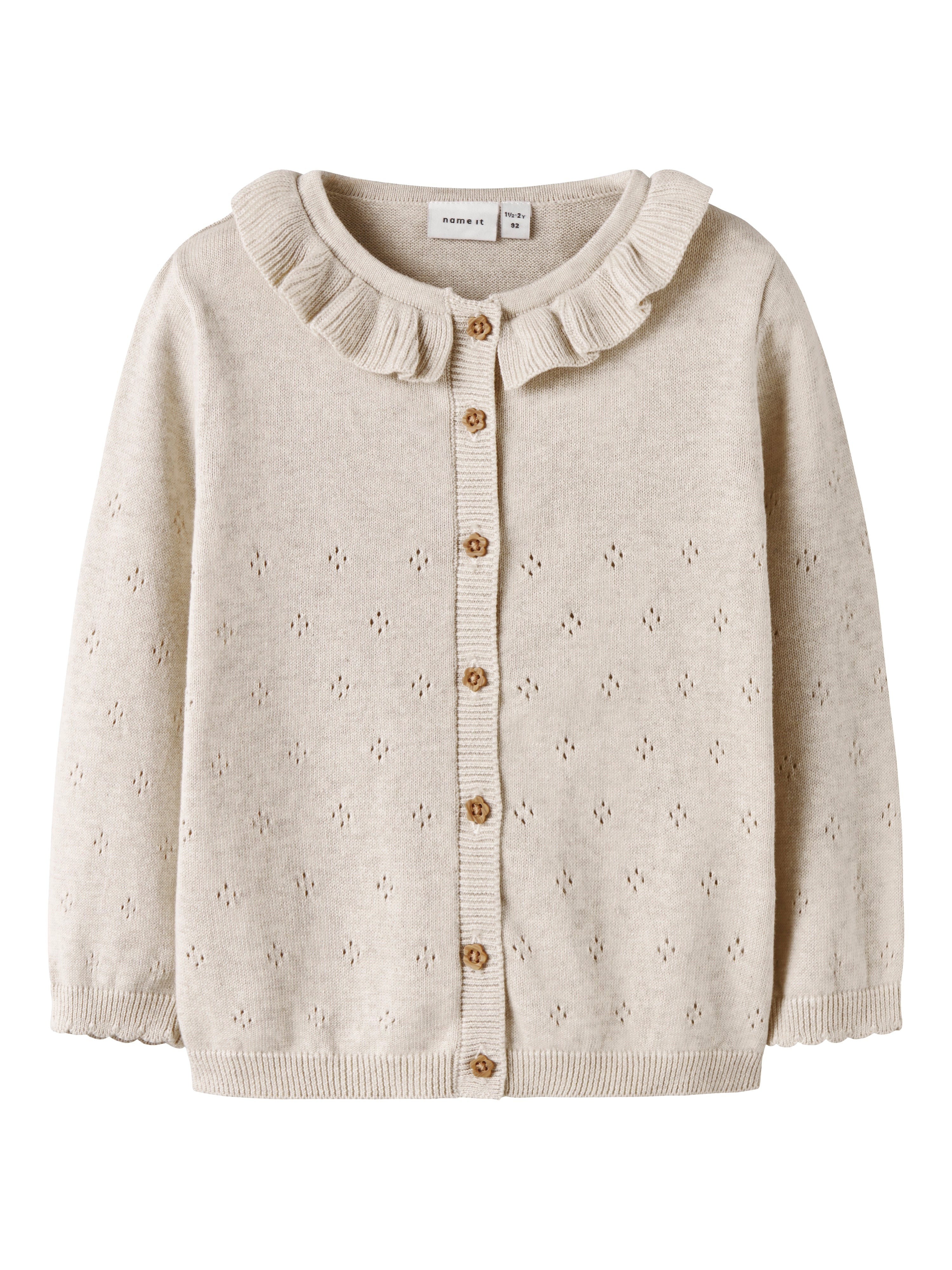 Name It Diame LS Knit Cardigan - Peyote Melange