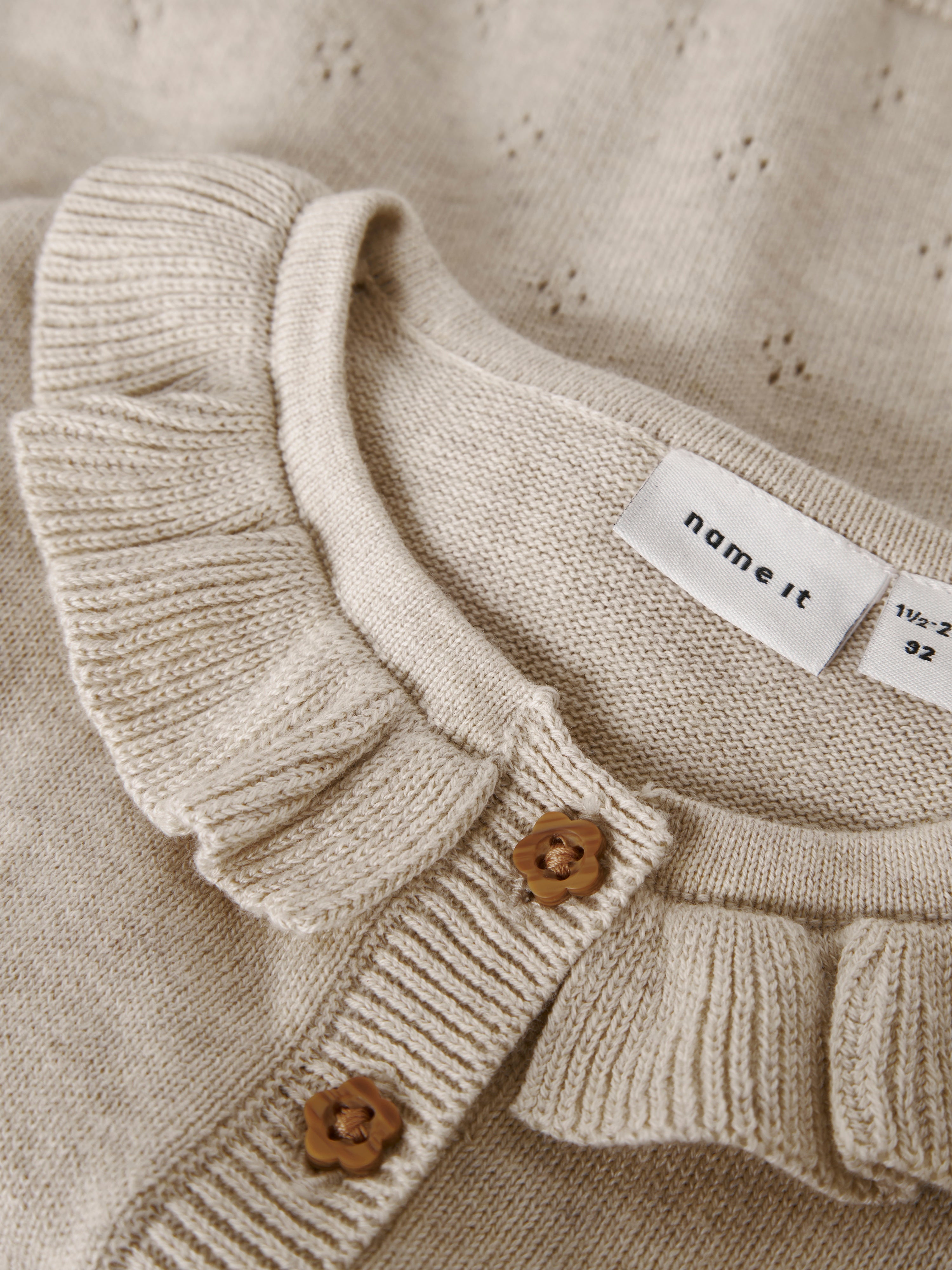 Name It Diame LS Knit Cardigan - Peyote Melange