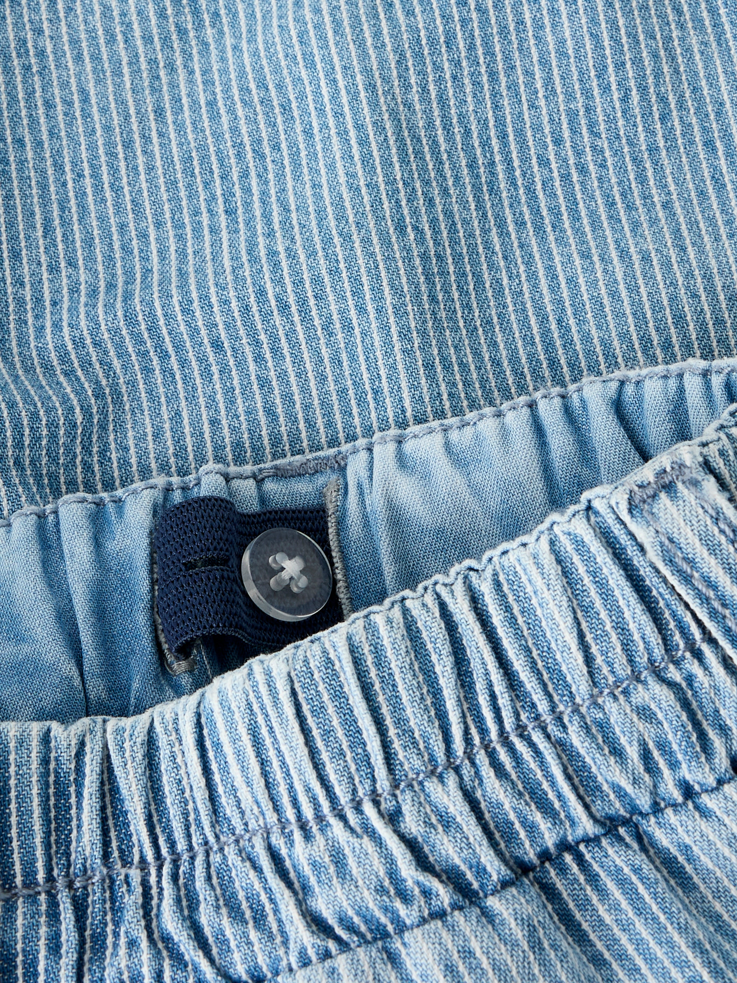 Name It Ryan - Jog Stripe Denim Shorts - Light Blue Denim