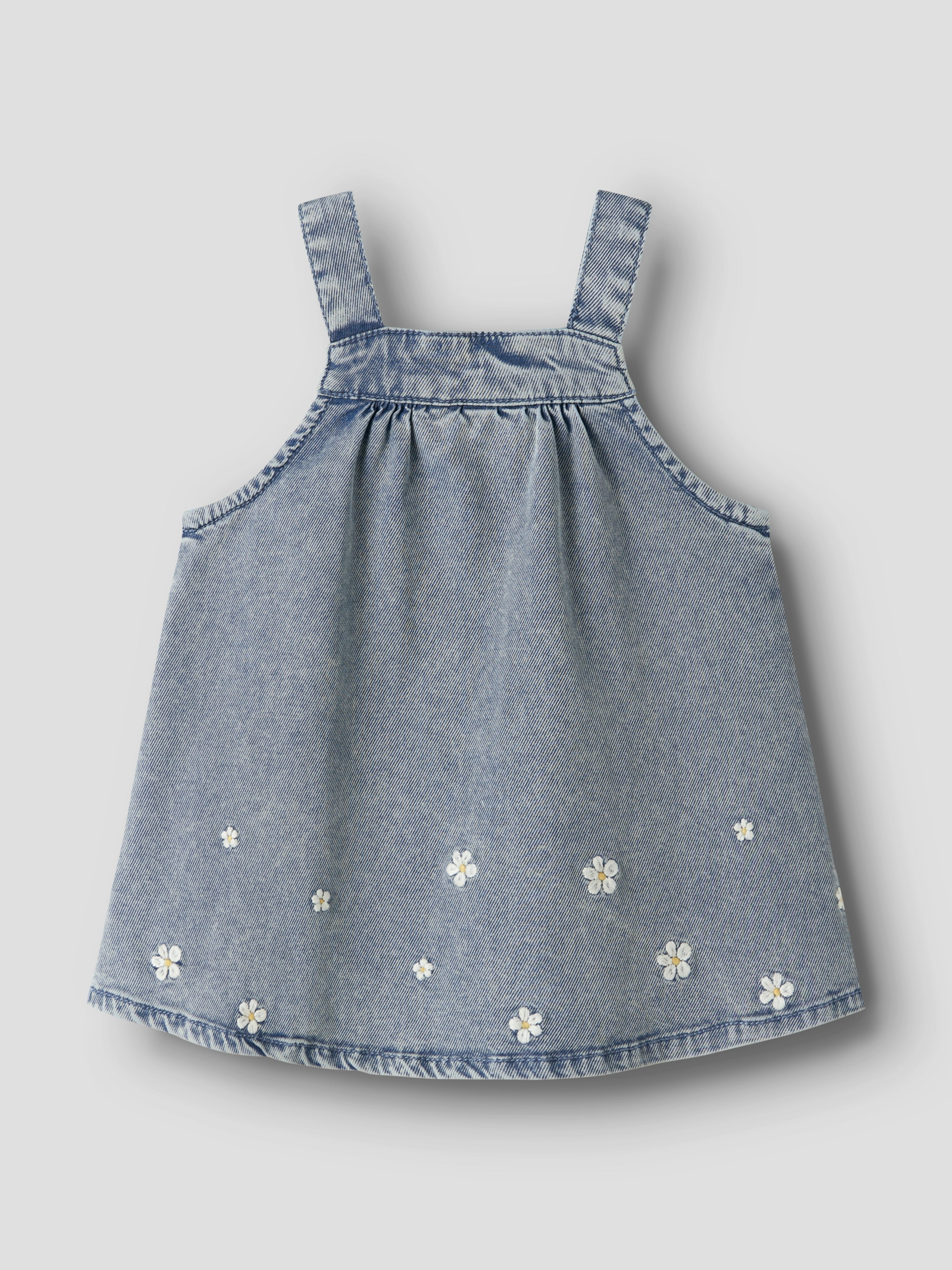Name It Flora Denim Dress - Light Blue Denim Emb