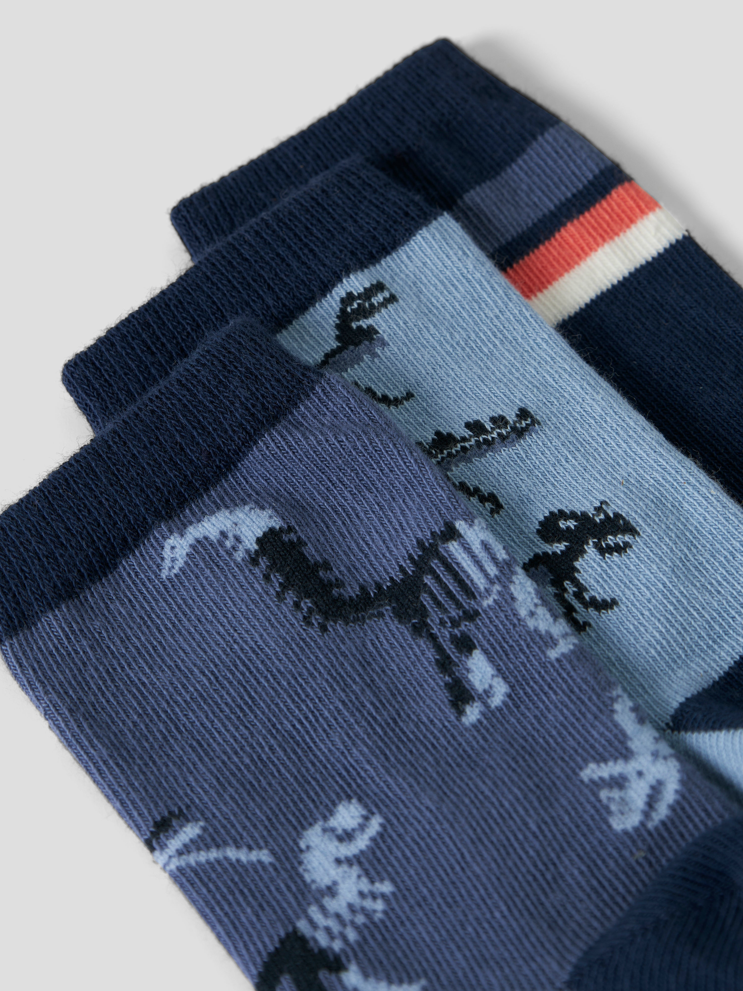 Name It Frilo 3 pack strømper - Navy Blazer