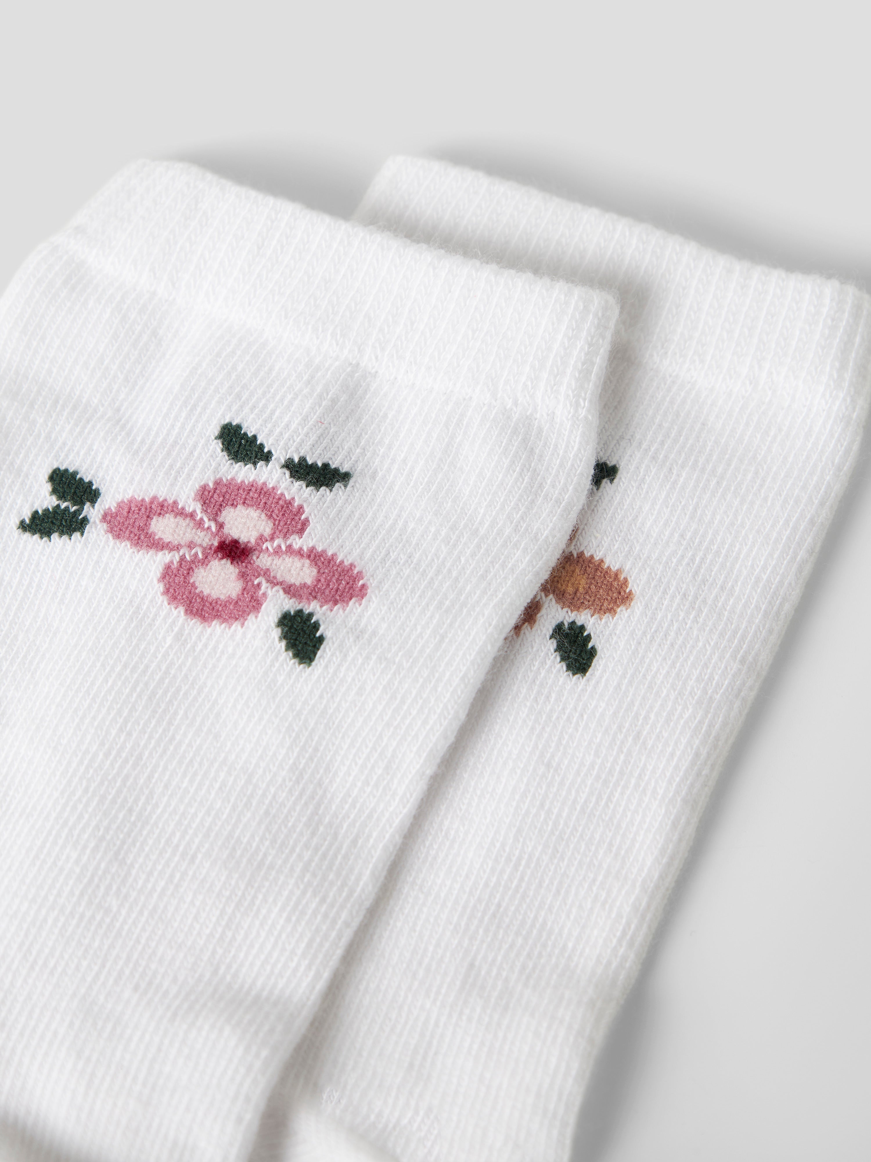Name It Hollie - 2P Sock - Bright White / Bright White
