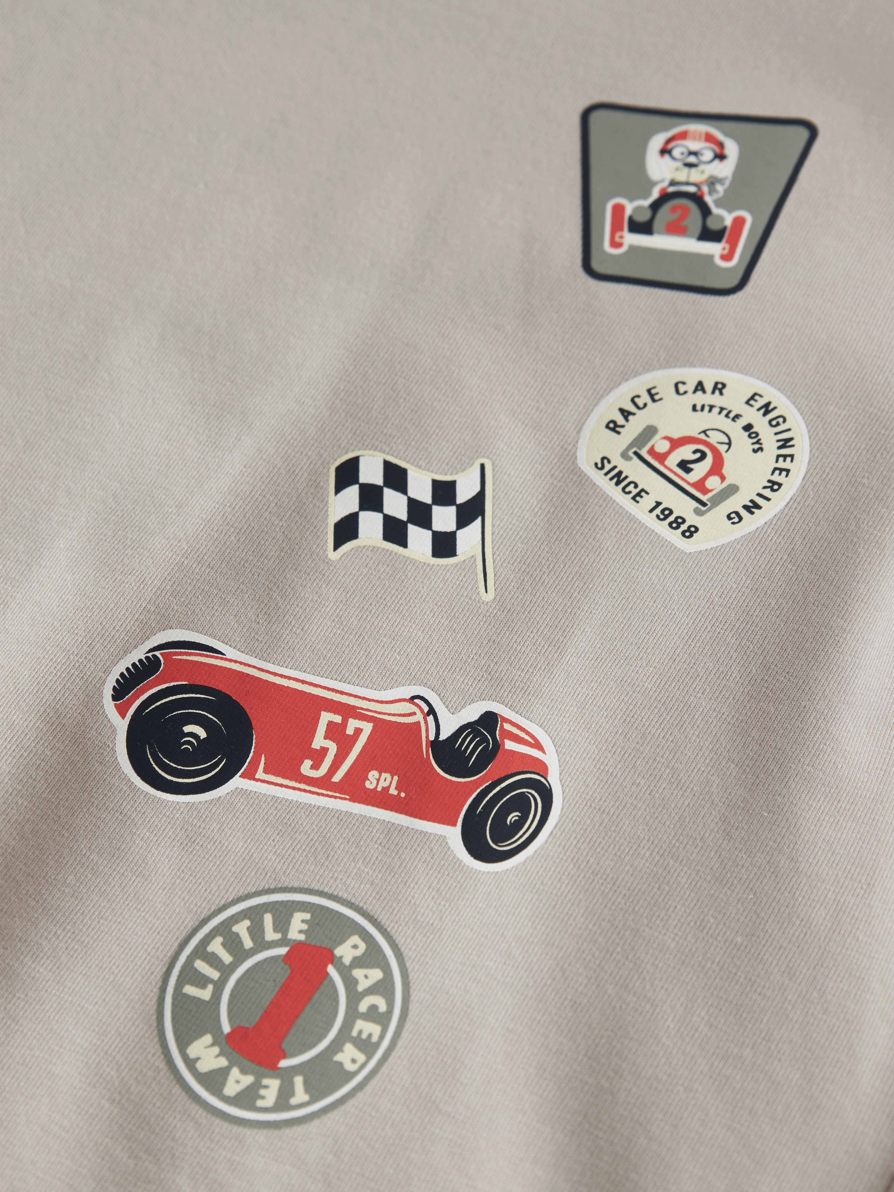 Name It Vux LS Top - Chateau Gray/Badgets