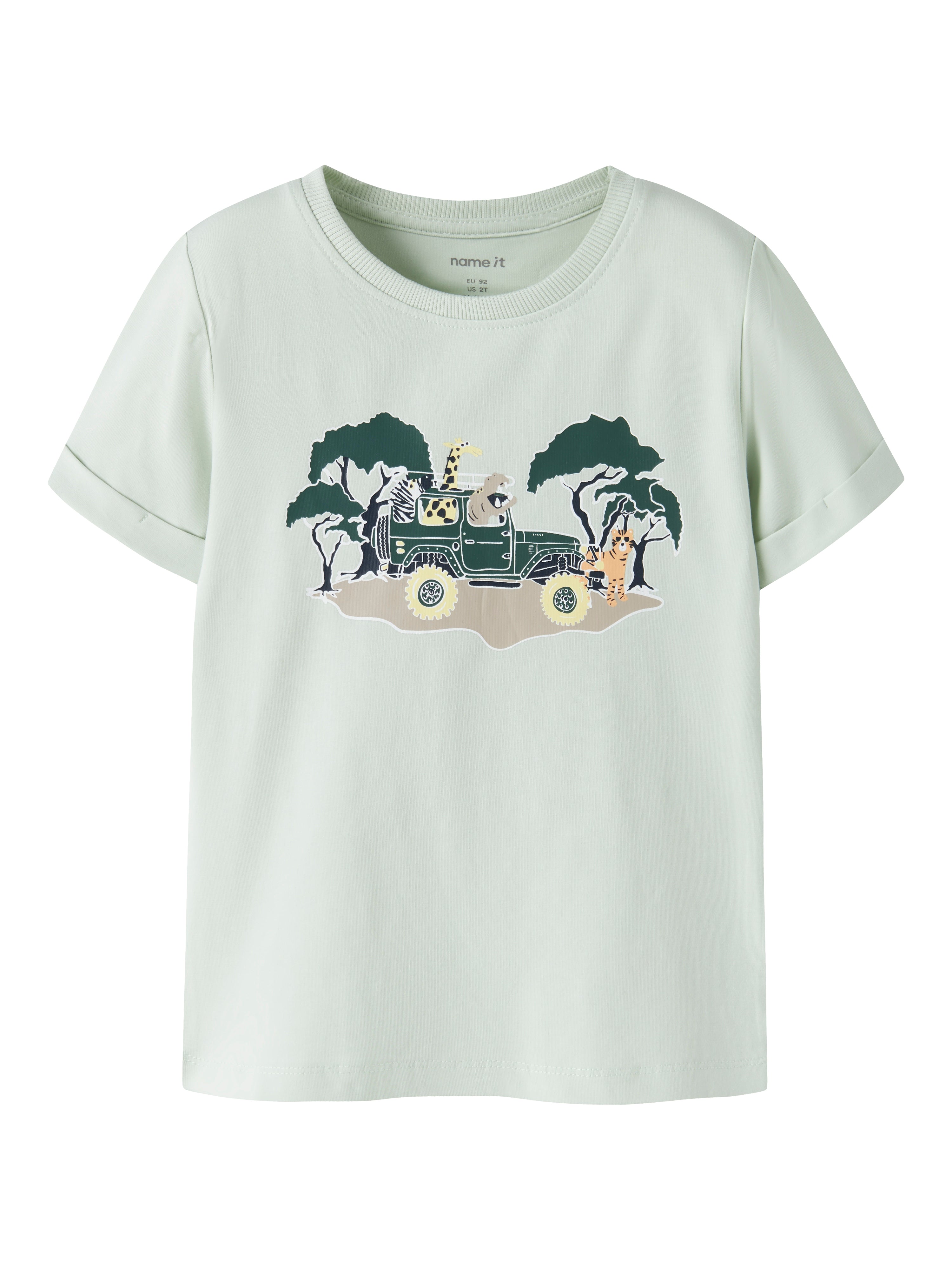 Name It Vux - SS Reg Top - Pale Aqua/Drive