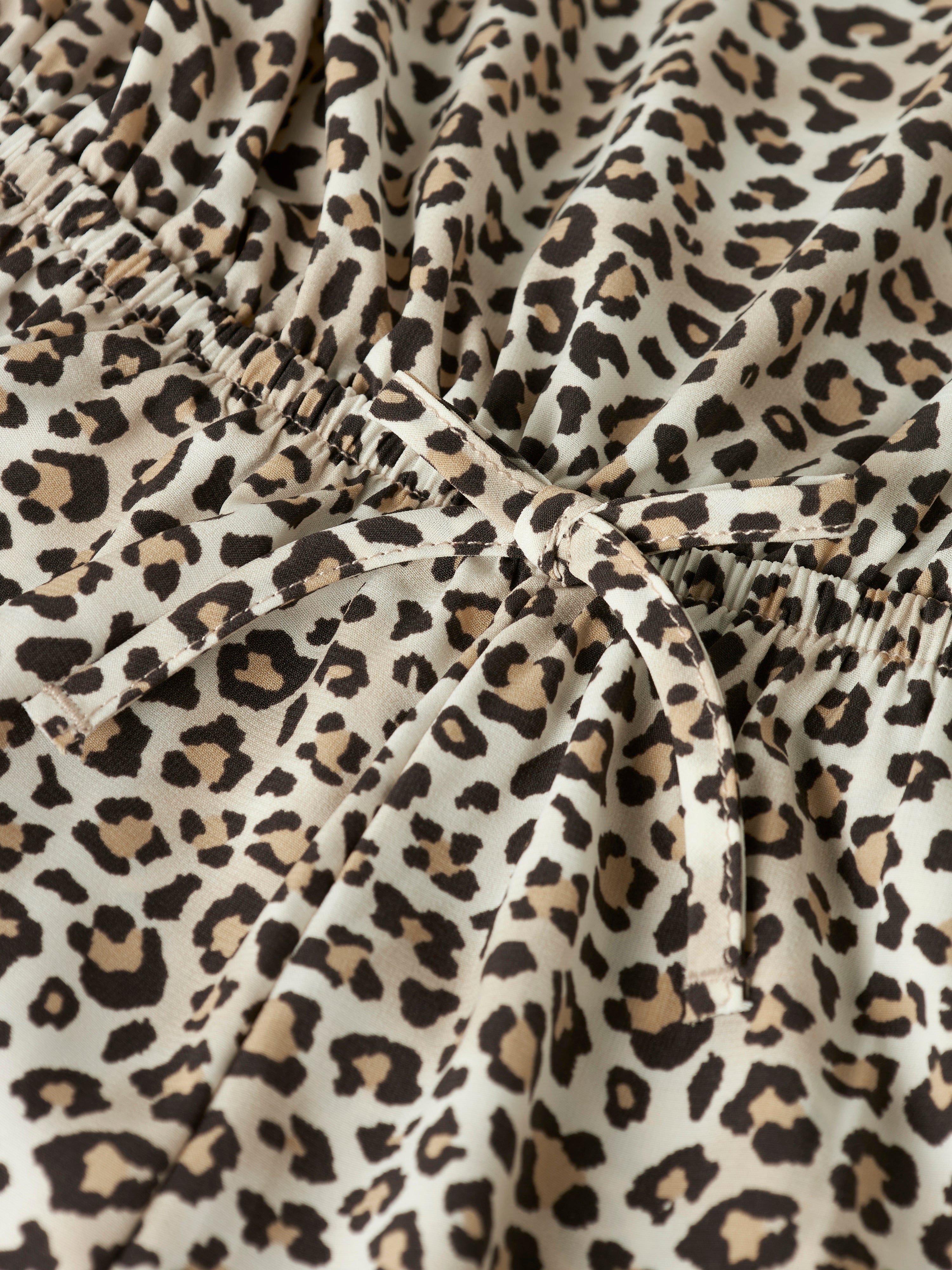 Name It Vinaya SS Playsuit - Turtledove/Leopard