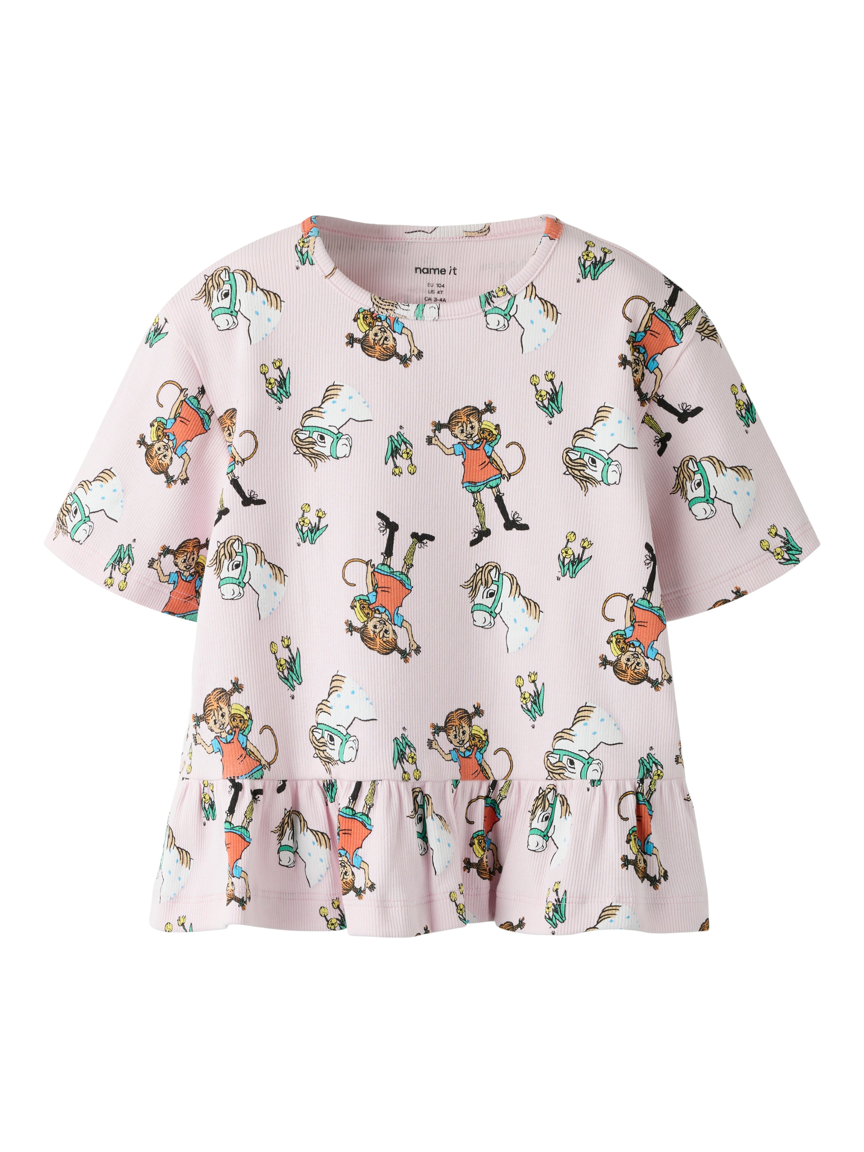 Name It Mara - Pippi SS Top - Cradle Pink