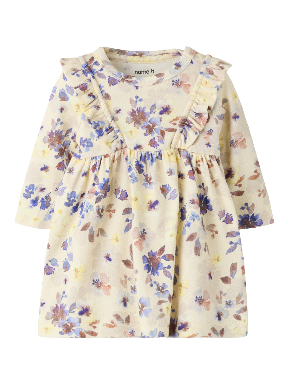 Name It Flora - LS Dress - Almond Milk
