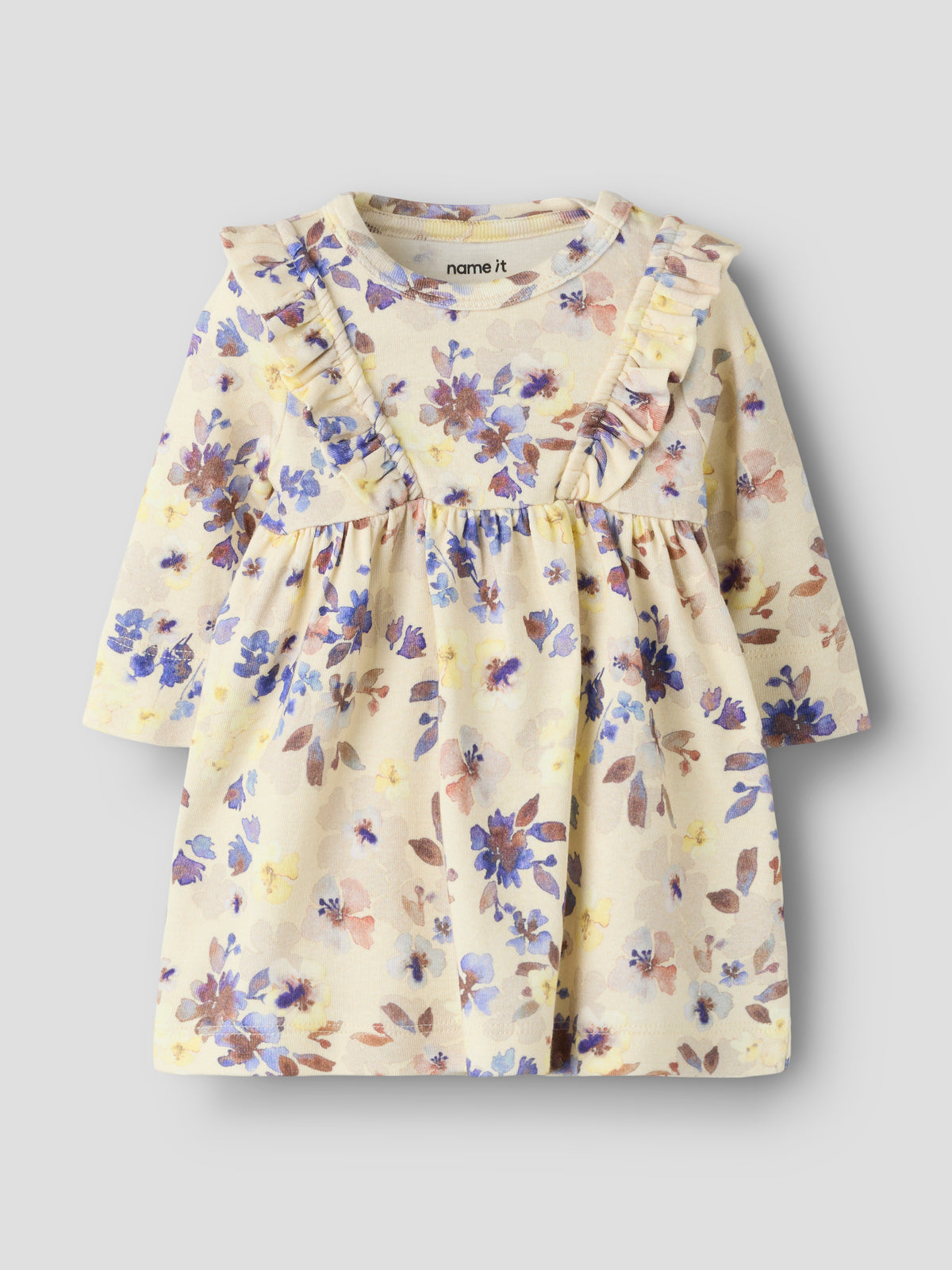 Name It Flora - LS Dress - Almond Milk