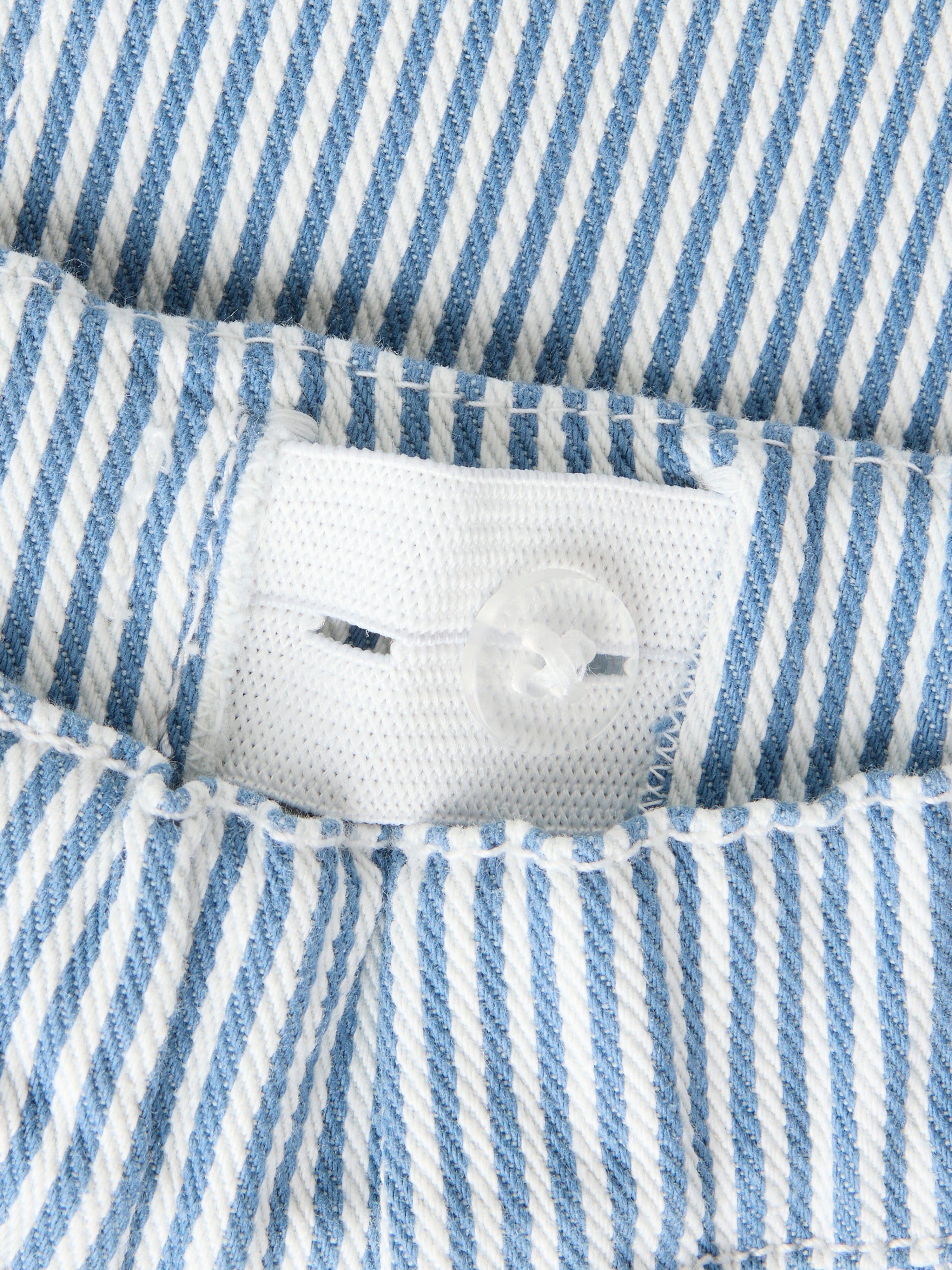 Name It Nola - Tap Stripe Pants - White/Moonlight Blue